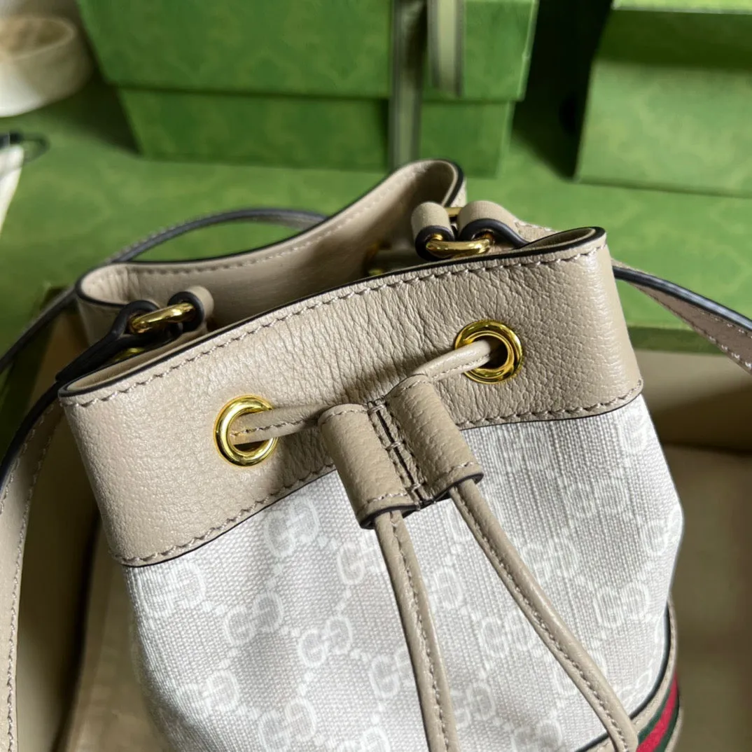 gg Ophidia Small gg Bucket Bag White For Women, Women&#8217;s Bags 10in/25cm gg ‎