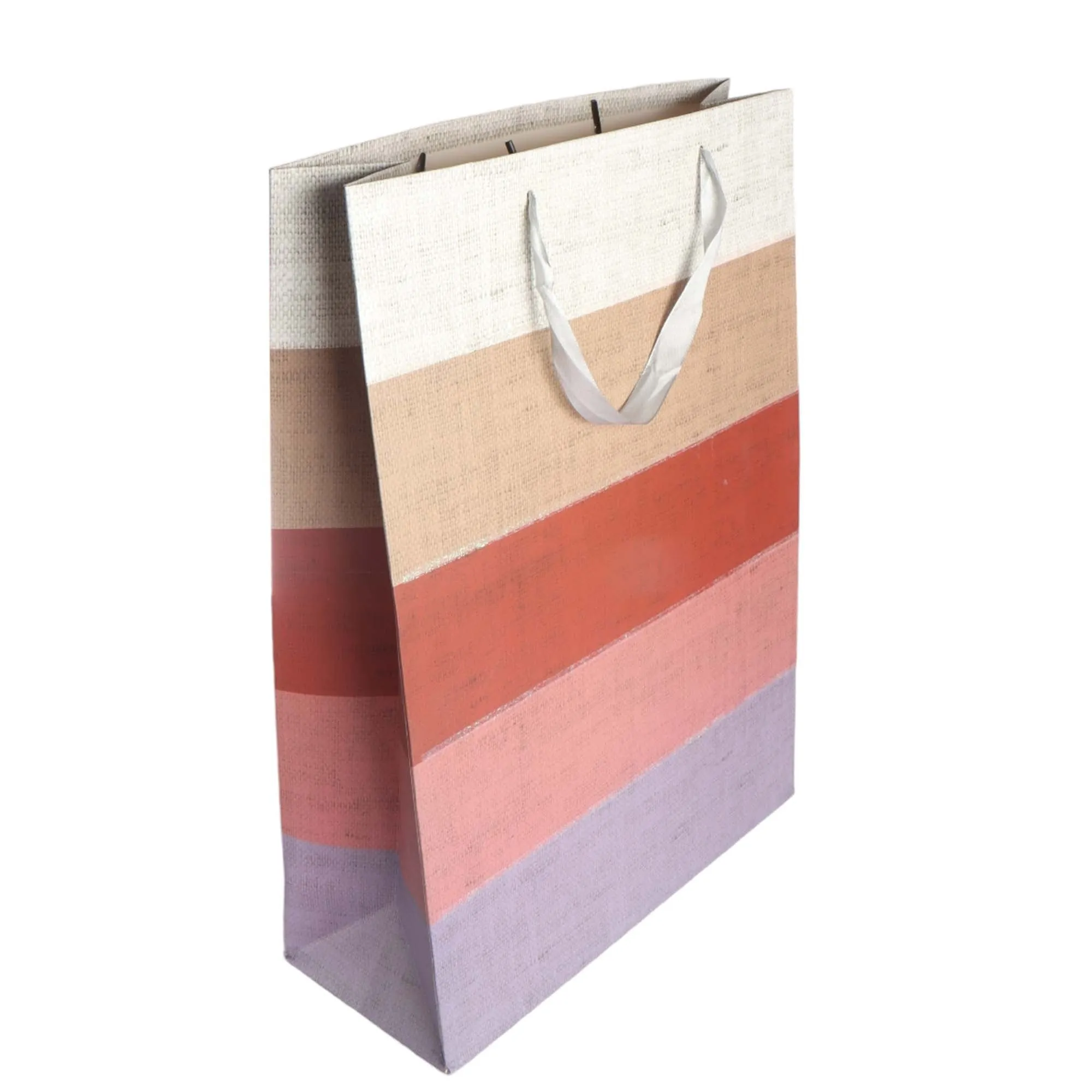 Gift Paper Bag Colour Stripes 26x32cm Medium