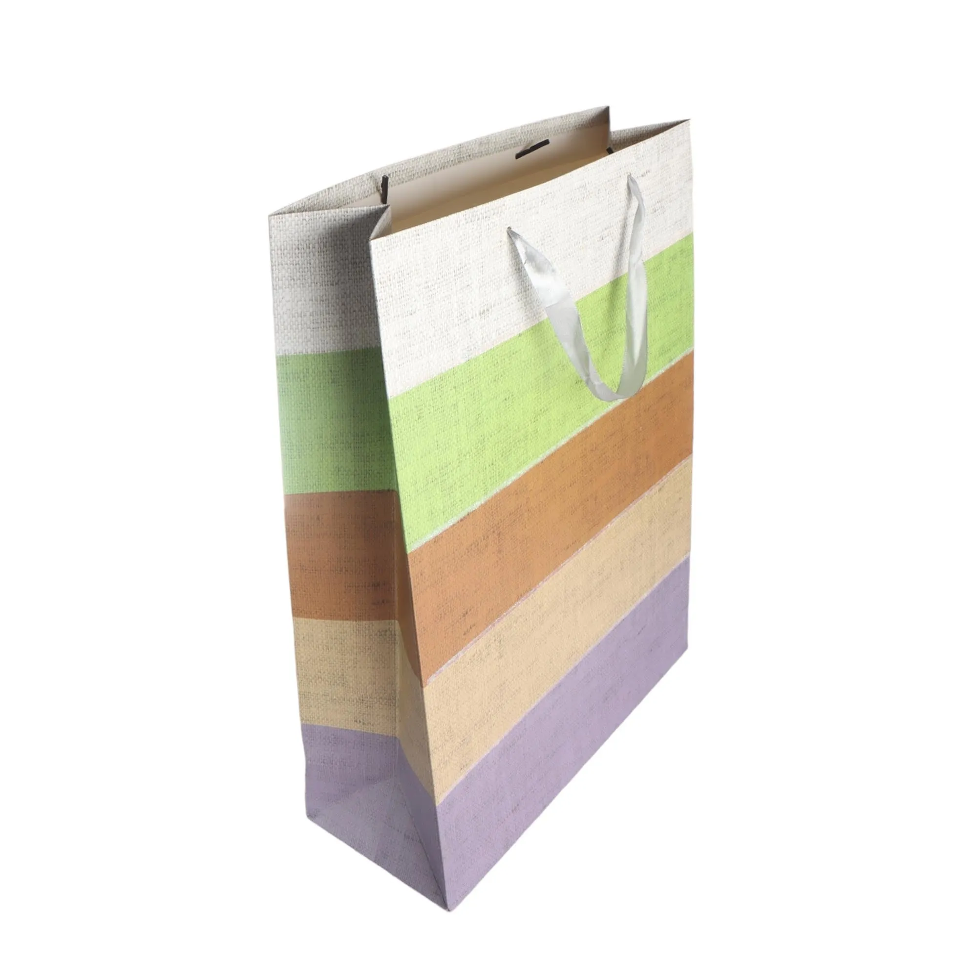 Gift Paper Bag Colour Stripes 26x32cm Medium