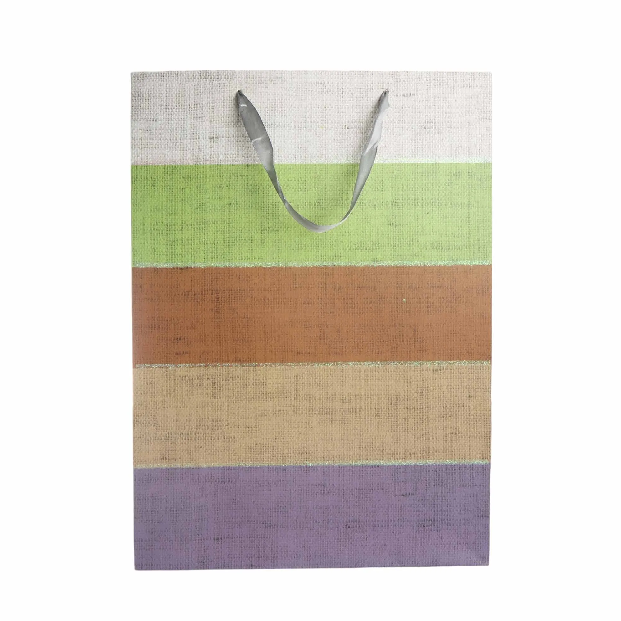 Gift Paper Bag Colour Stripes 26x32cm Medium