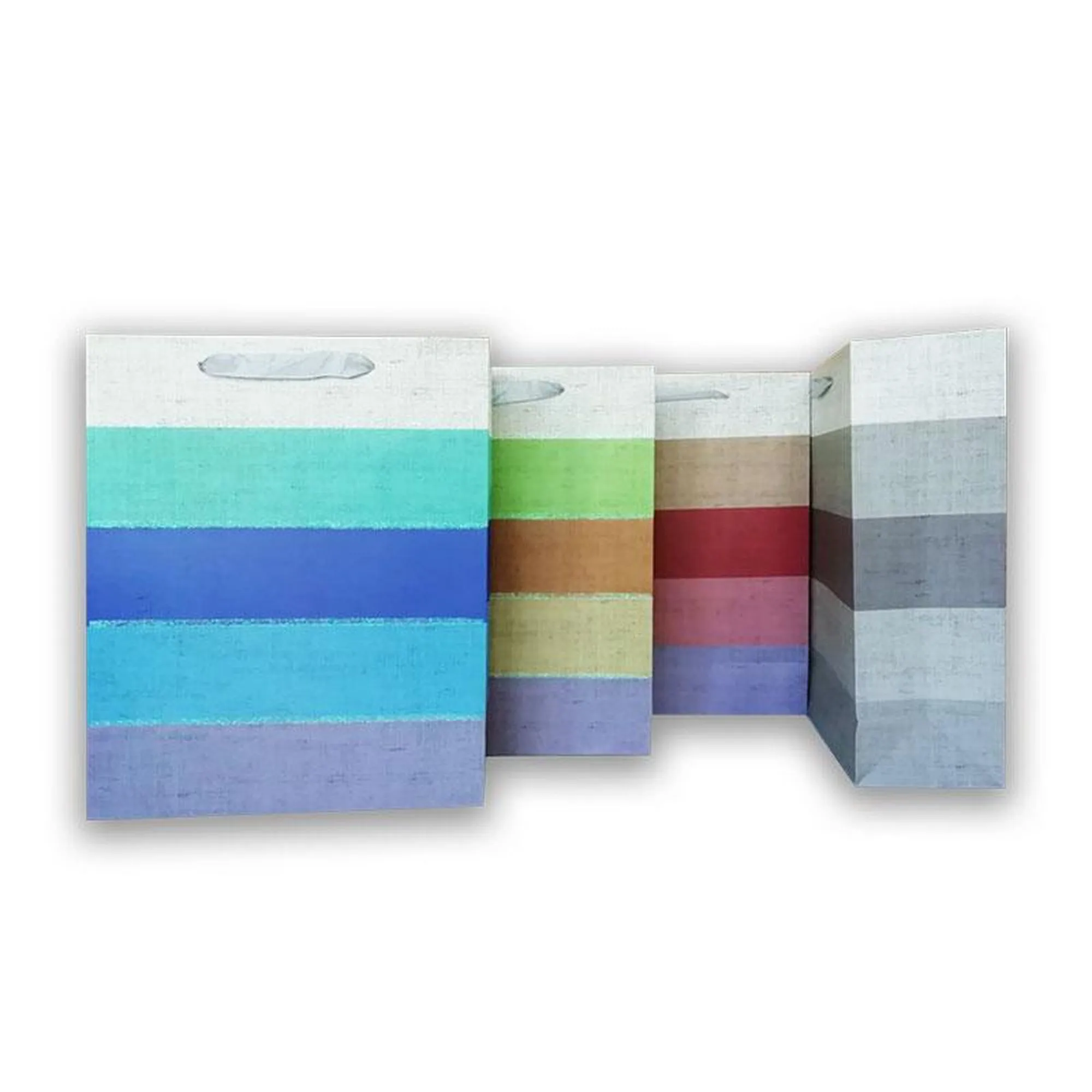 Gift Paper Bag Colour Stripes 26x32cm Medium