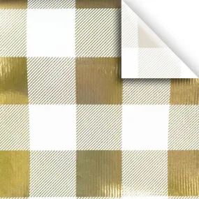 Gold Plaid Tissue Paper