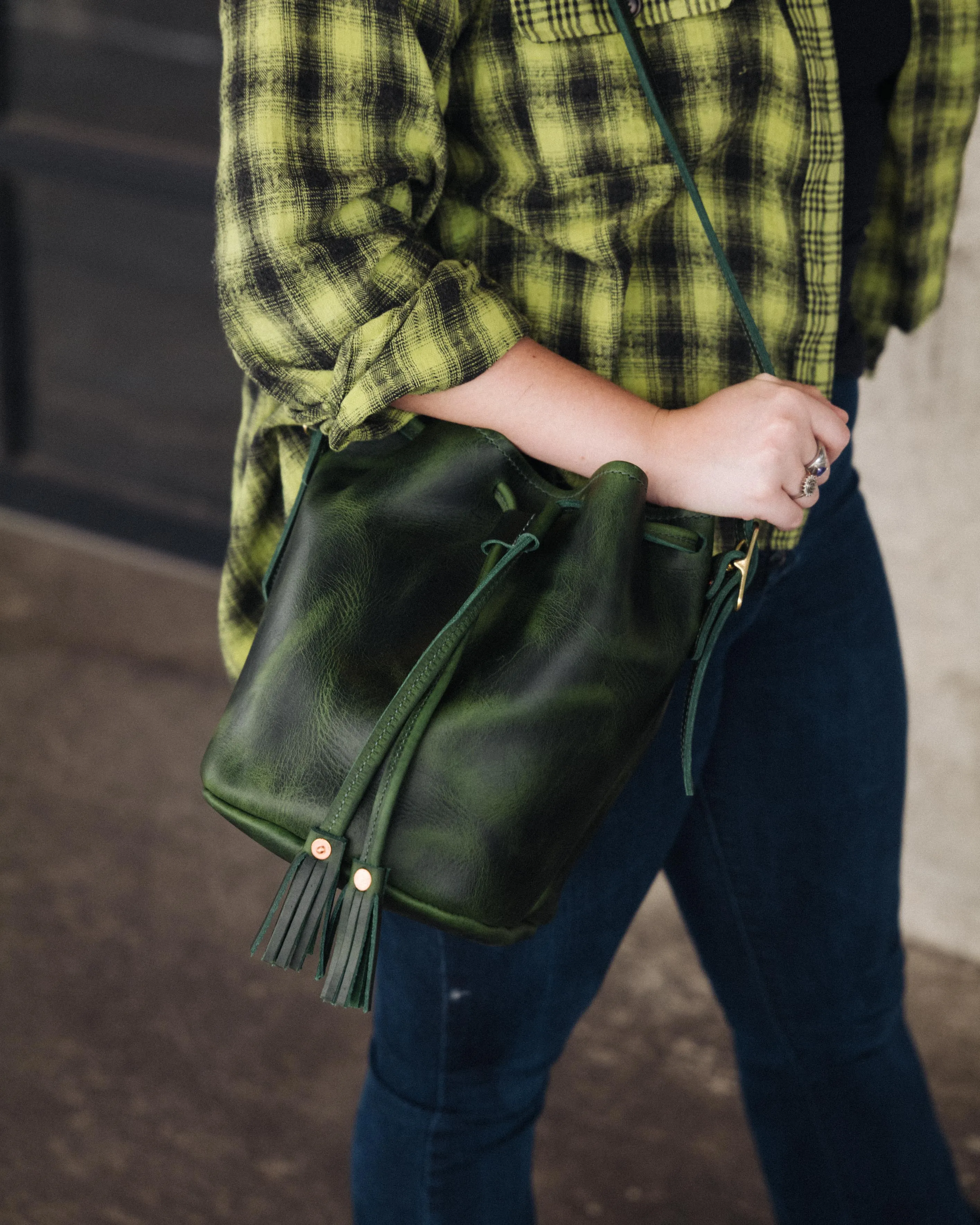 Green Cheaha Bucket Bag