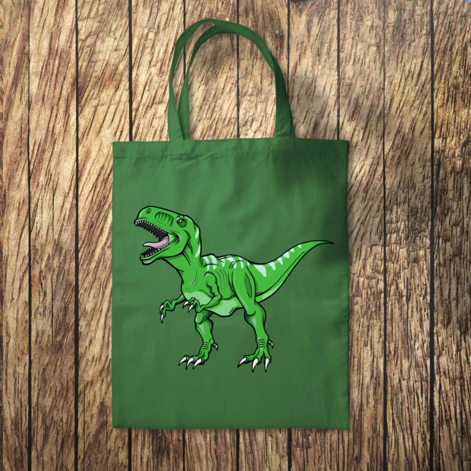 Green Dinosaur Tote Bag 10L Bag