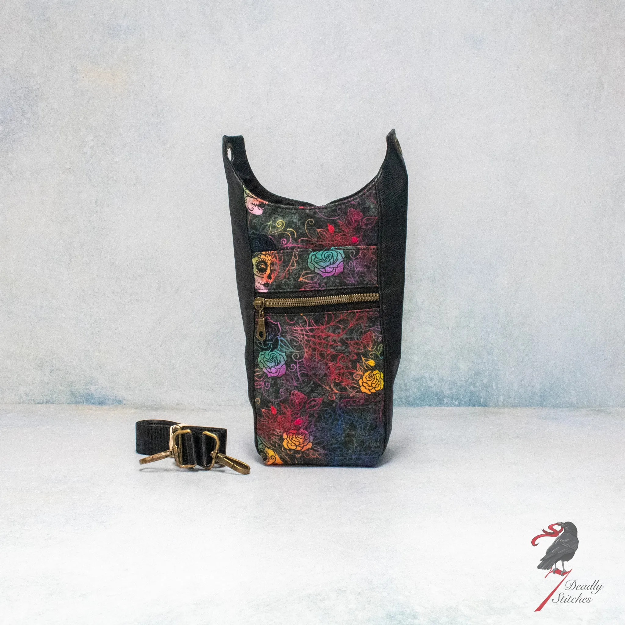 H2o2Go Bottle Bag - La Catrina in Rainbow