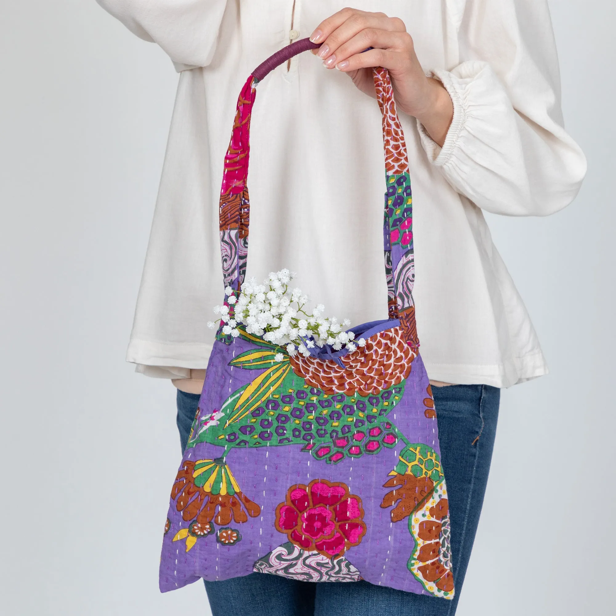 Hand Stitched Kantha Hobo Bag