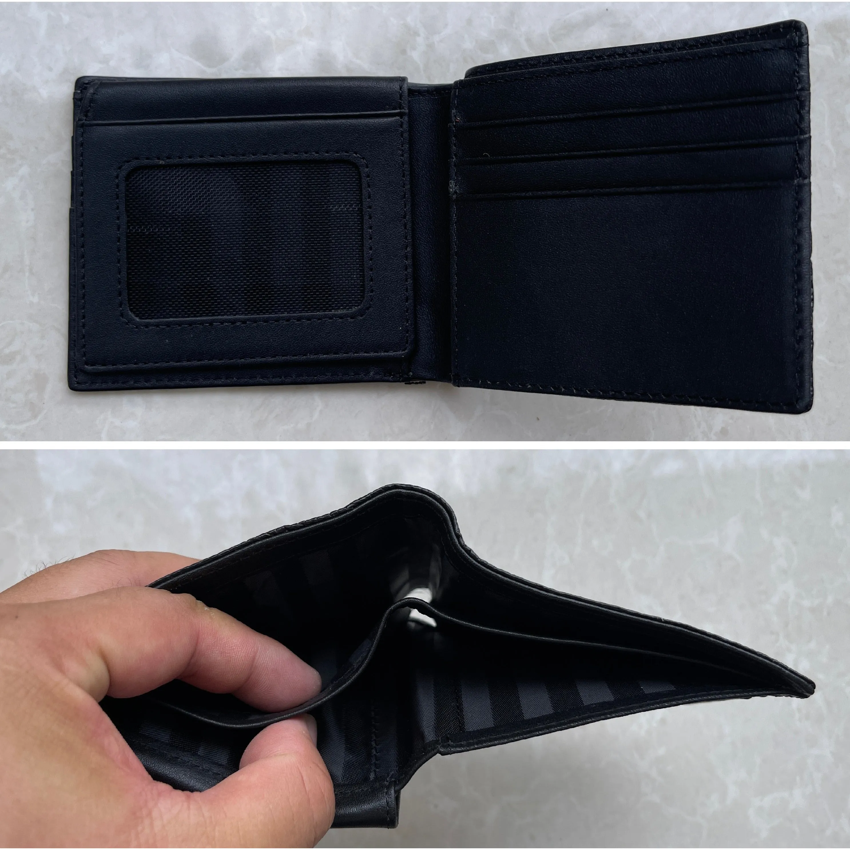 Handmade Luxury Black Ostrich Leather Bifold Wallet RFID Blocking For Men | VINAM-96