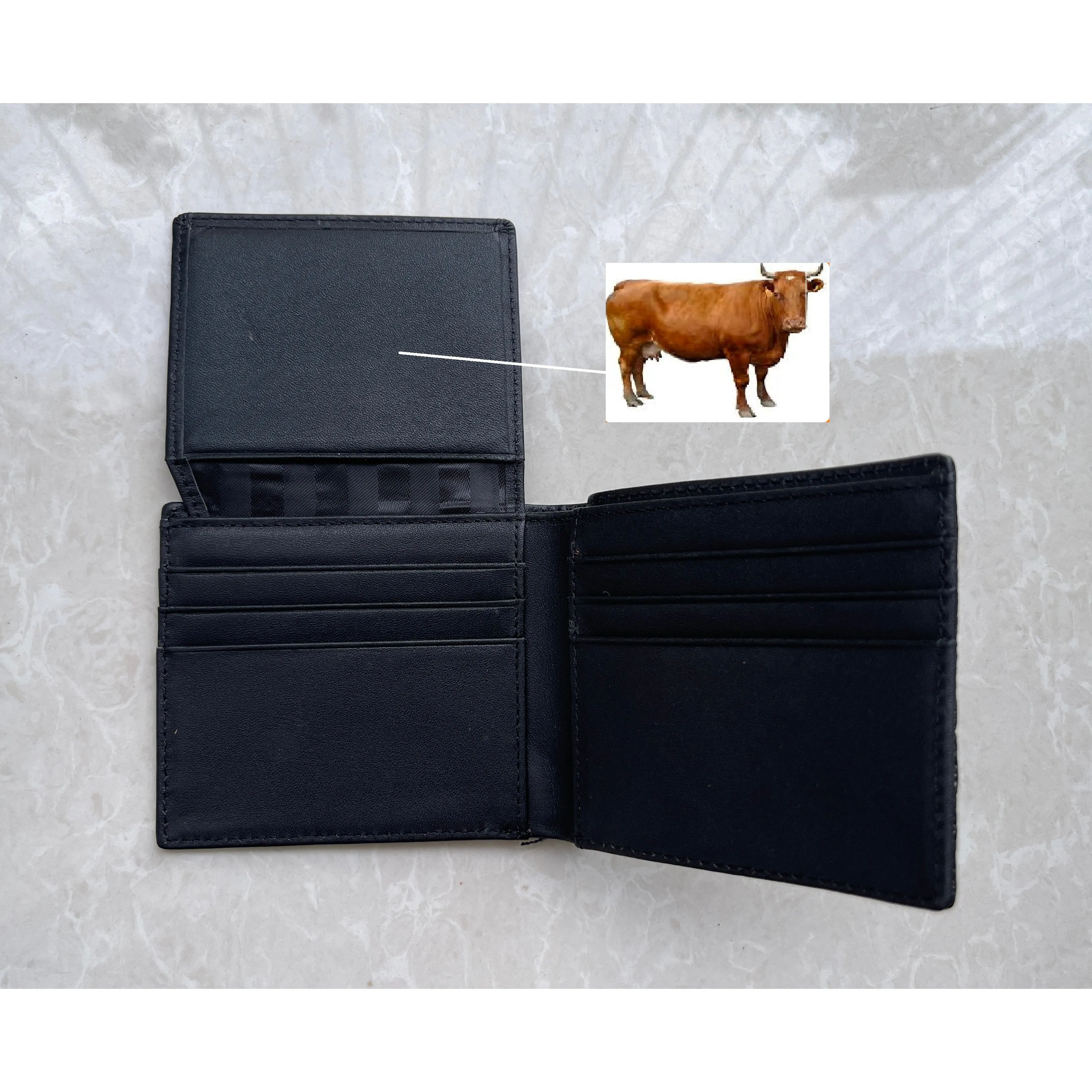 Handmade Luxury Black Ostrich Leather Bifold Wallet RFID Blocking For Men | VINAM-96