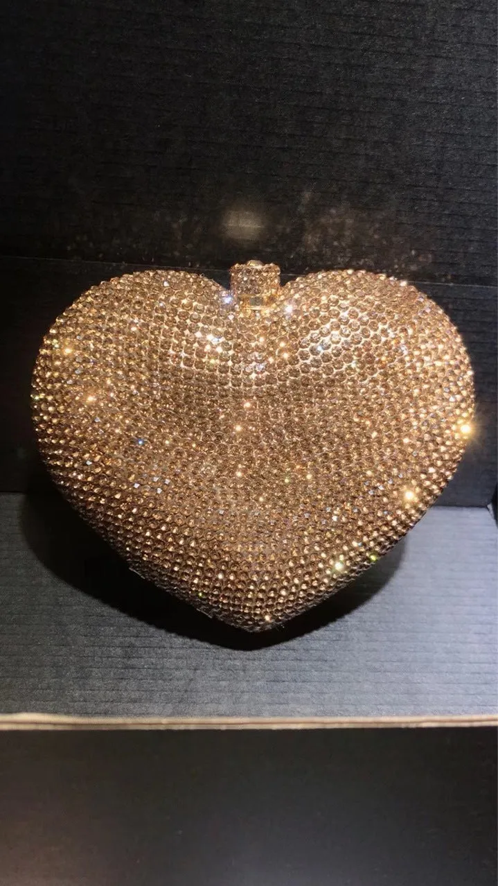 Heart-shaped Diamond Dinner Bag