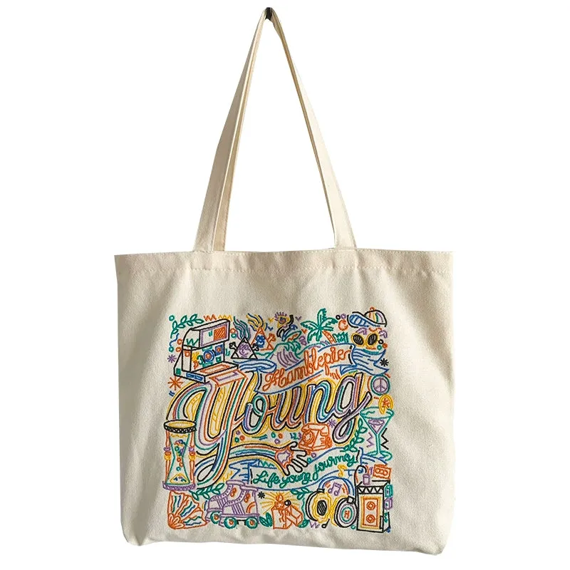 Heavy Industry Embroidered Canvas Bag