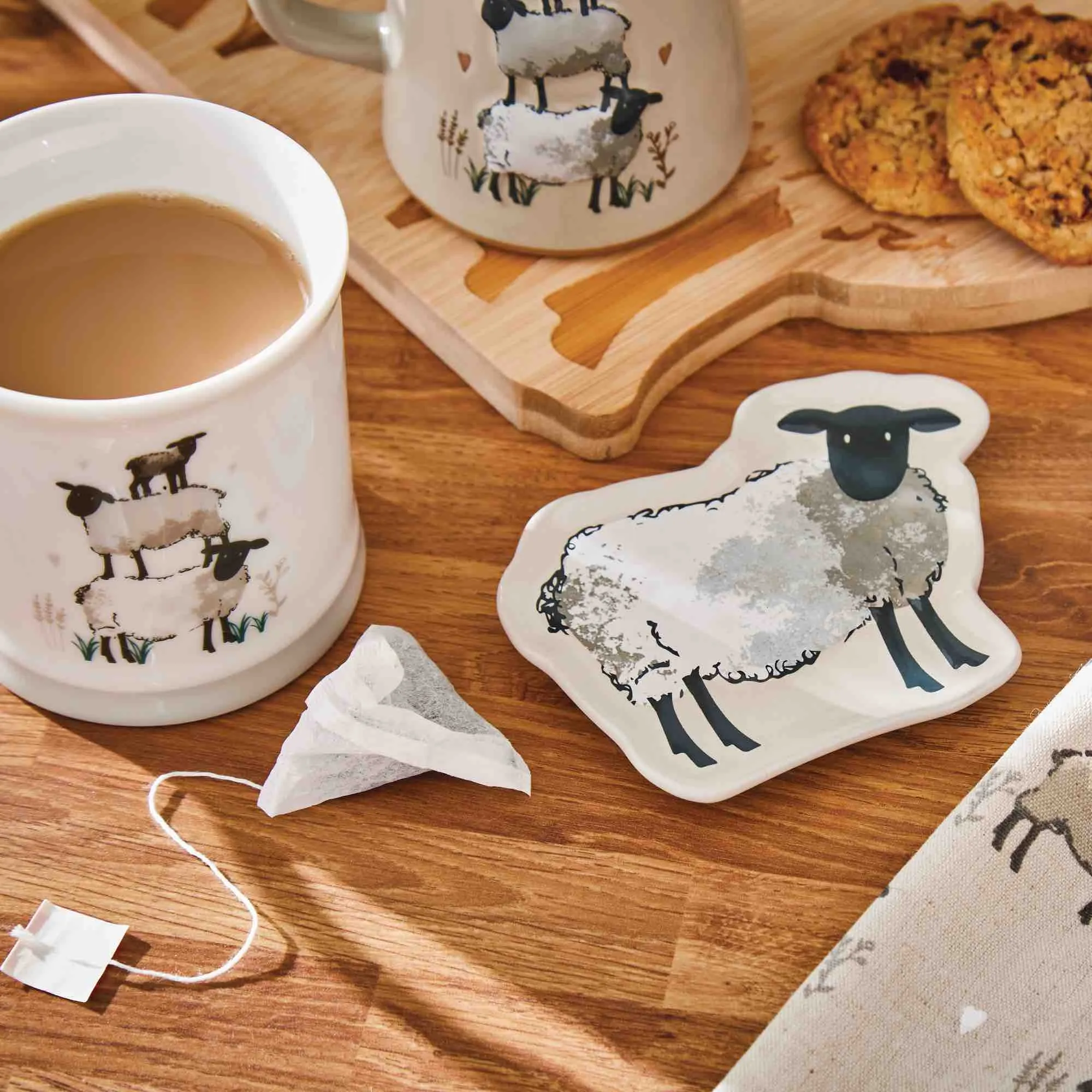 Highland Sheep Ceramic Teabag Tidy