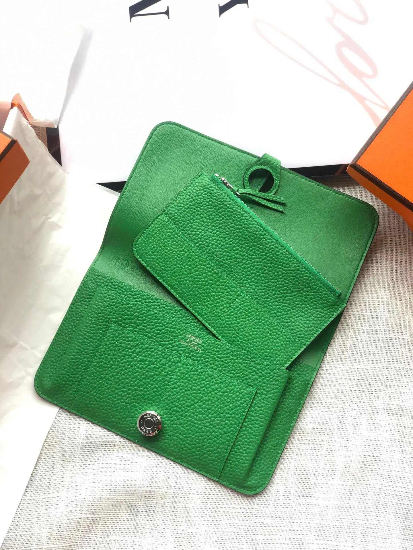 HM Dogon Wallet 20 Green Togo Shw