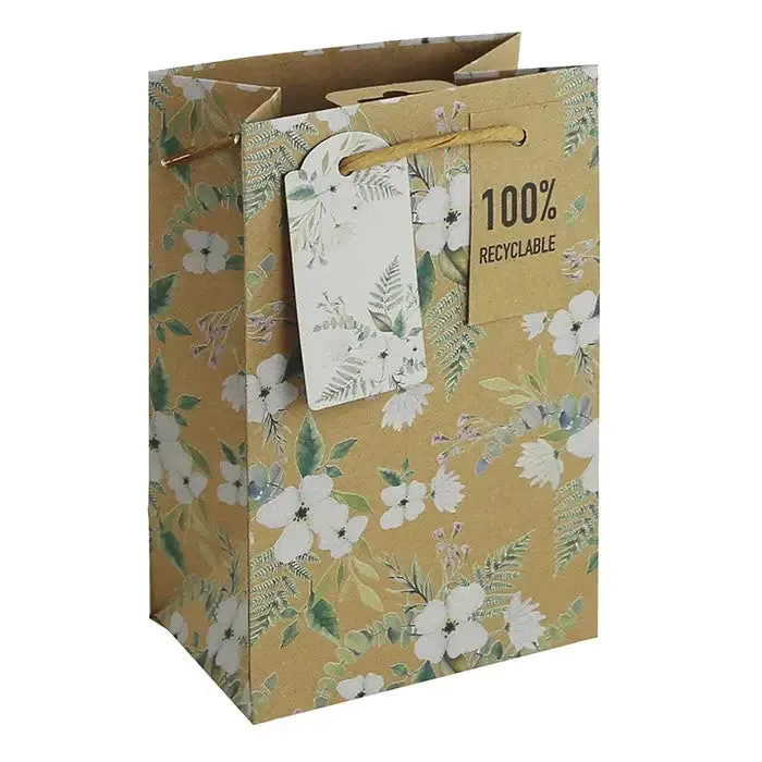 Jeff Banks Spring Floral Kraft Gift Bag - Assorted - Medium / Large / Perfume