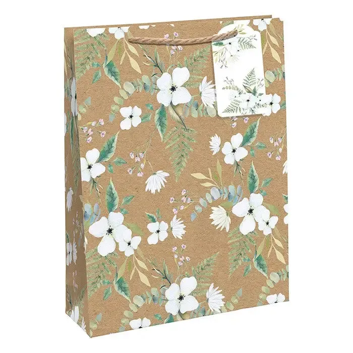 Jeff Banks Spring Floral Kraft Gift Bag - Assorted - Medium / Large / Perfume