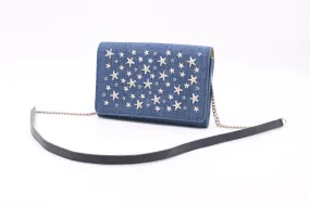 Jimmy Choo Elise Crossbody in Star Studded Denim