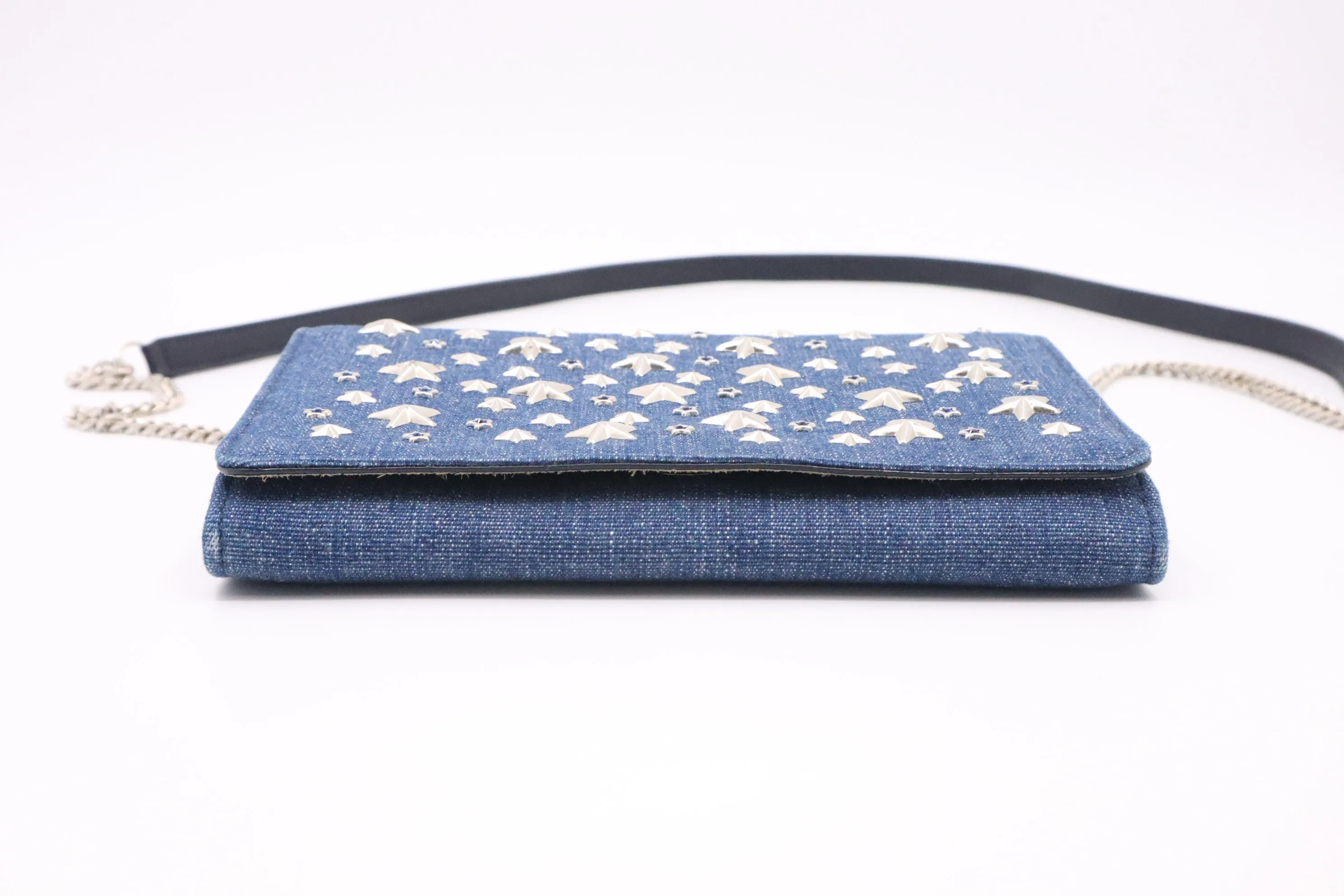 Jimmy Choo Elise Crossbody in Star Studded Denim