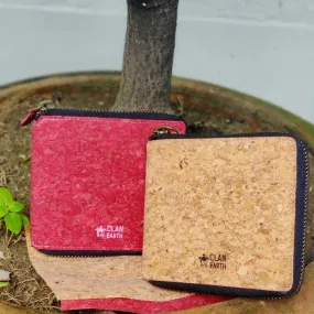 Kiwi Zip Wallet - Made of Cork - Tan