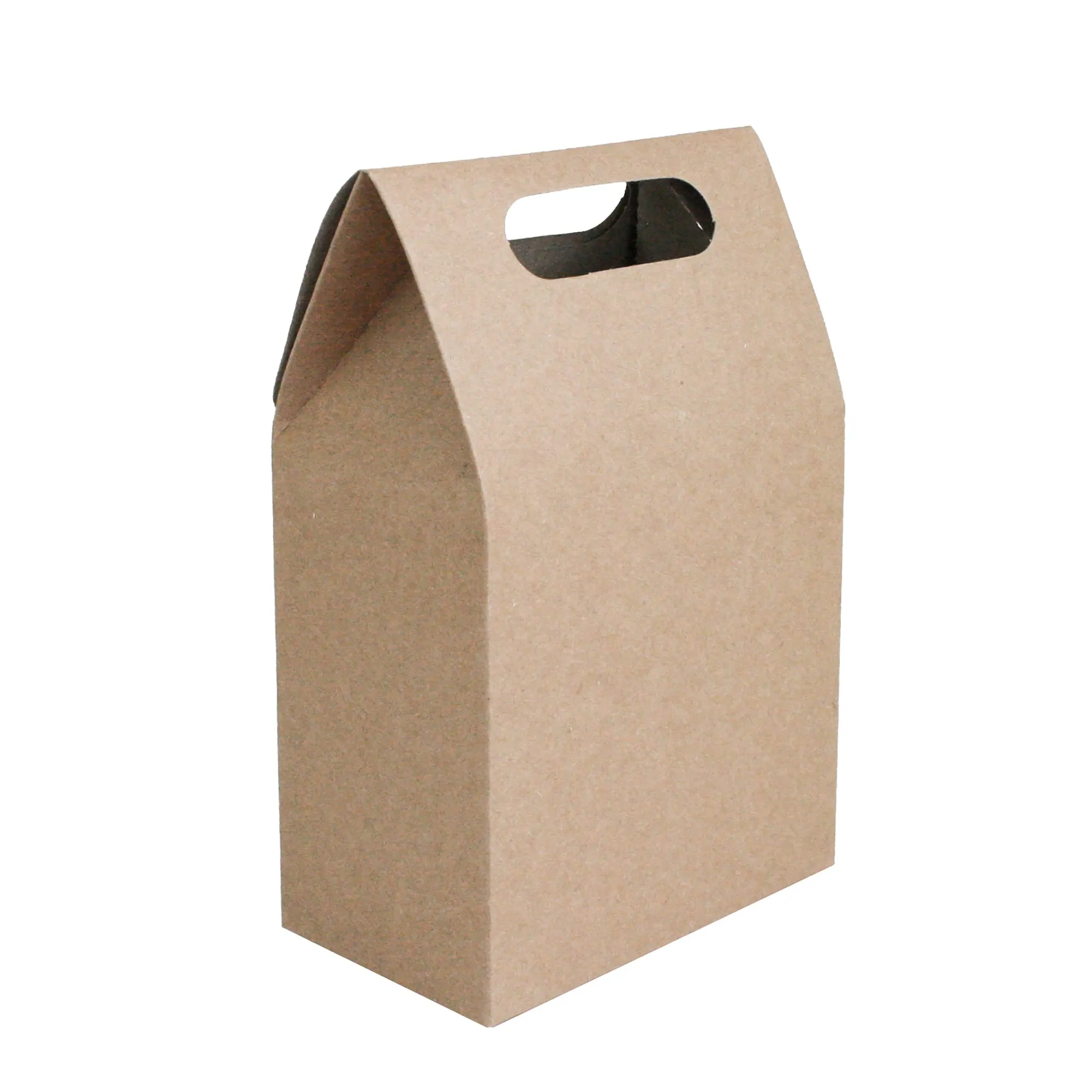 Kraft Gift Box Bags with Handle - Pack of 12 (Sizes Available)