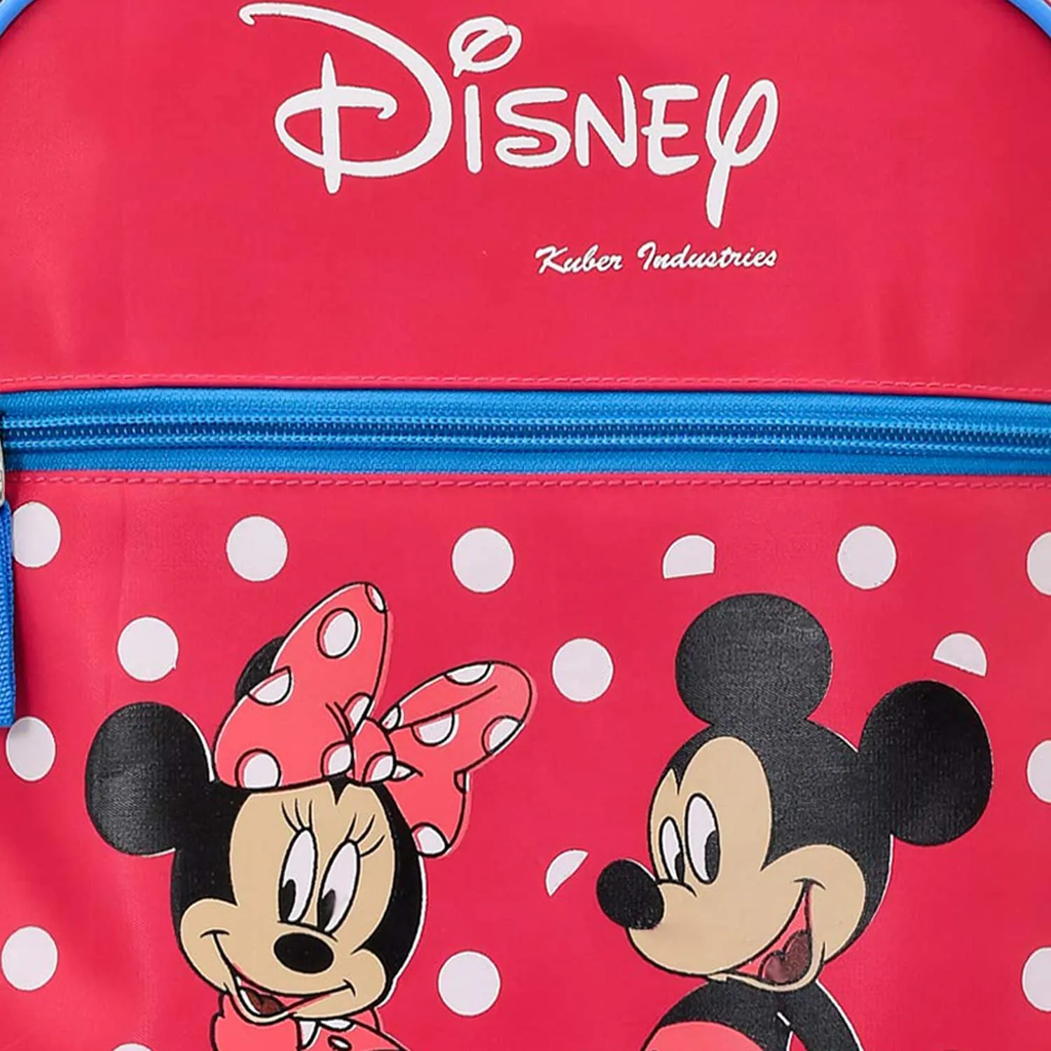 Kuber Industries Disney Minnie & Mickey Printed Rexien Lightweight, Portable School Bag, Backpack, Bookbag For Kids (Pink), Standard