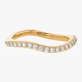 Lab Grown Curved Diamond Eternity Ring