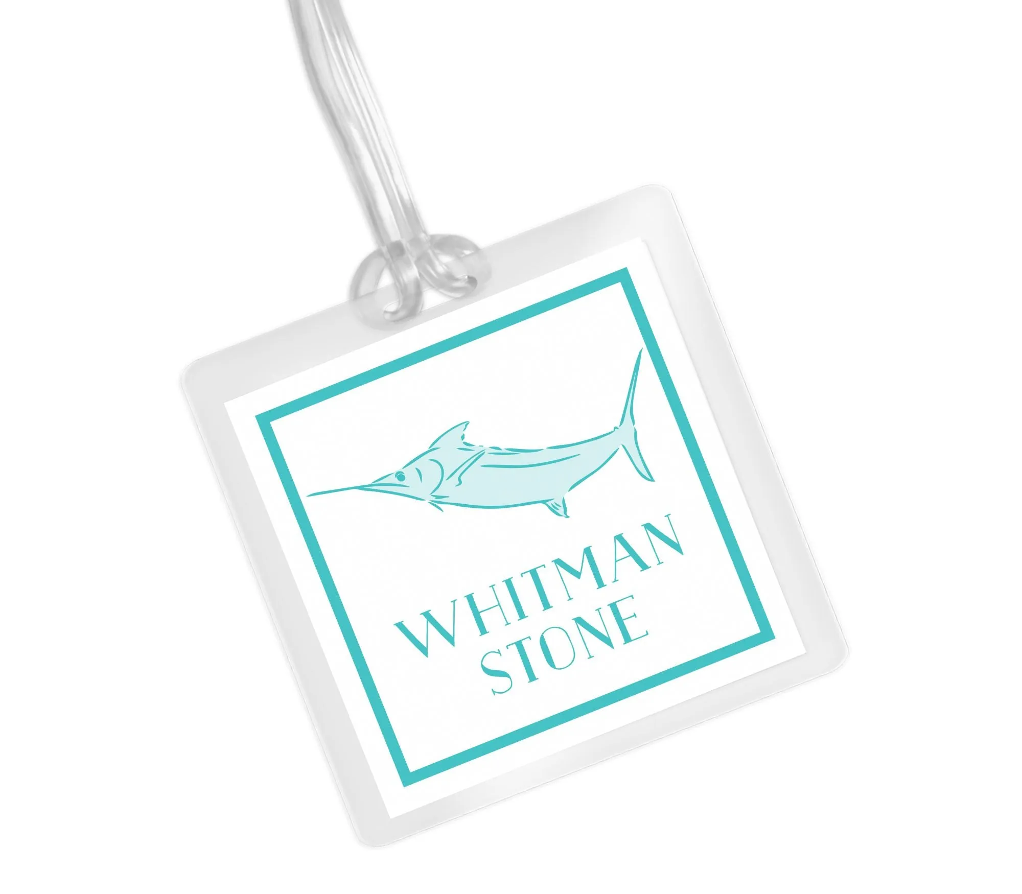 Laminated Bag Tag - Blue Marlin