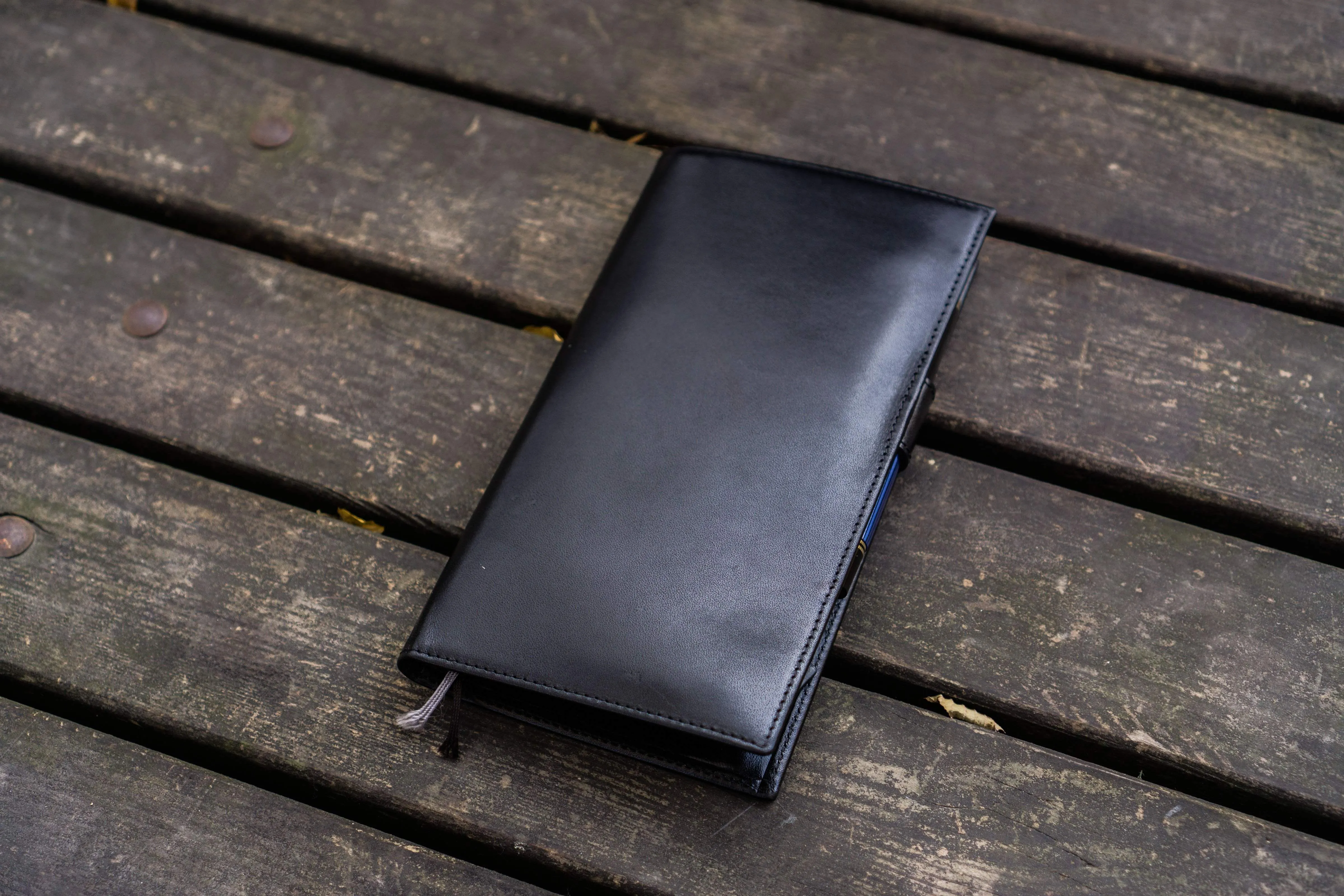 Leather Hobonichi Weeks Cover - Black