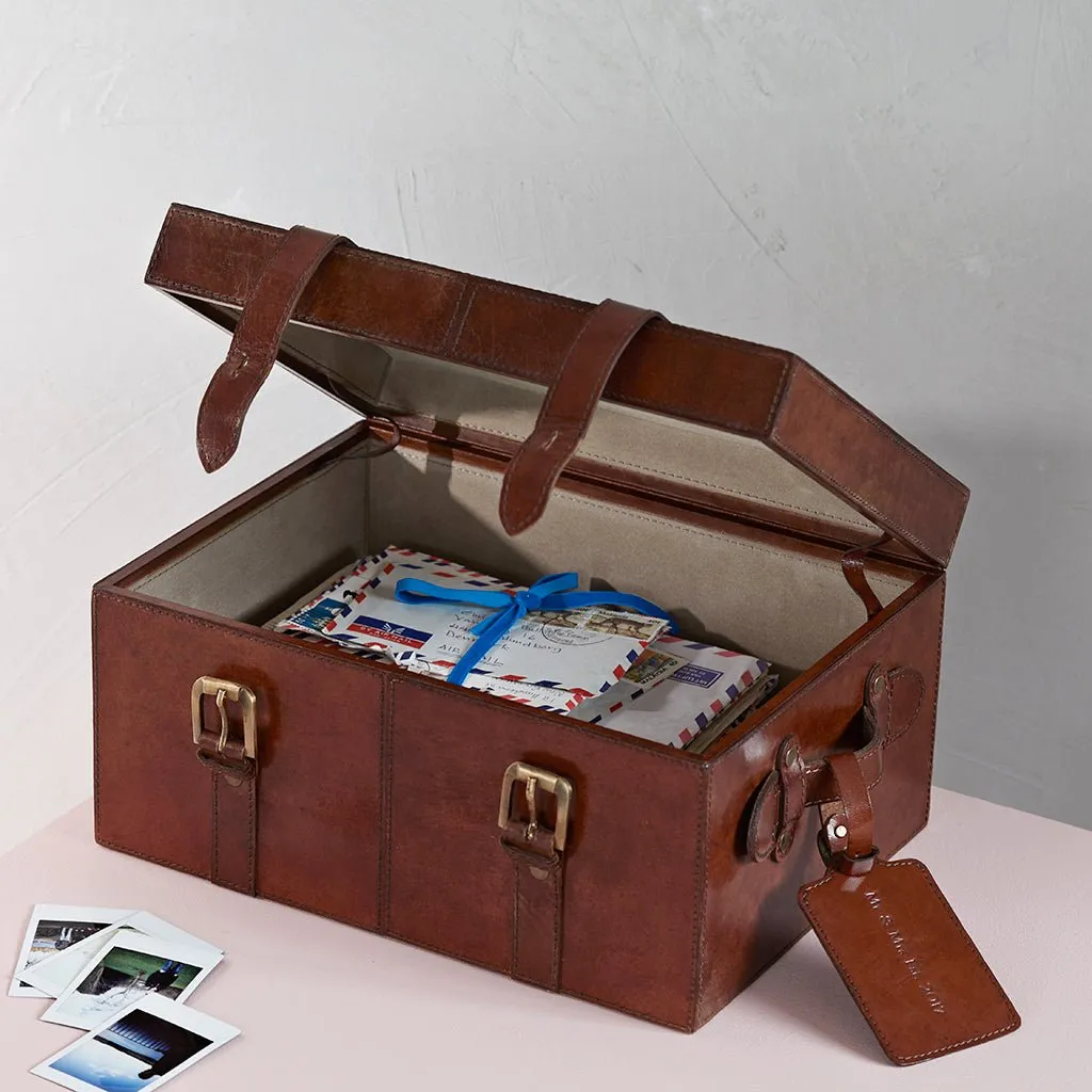 Leather Keepsake Trunk