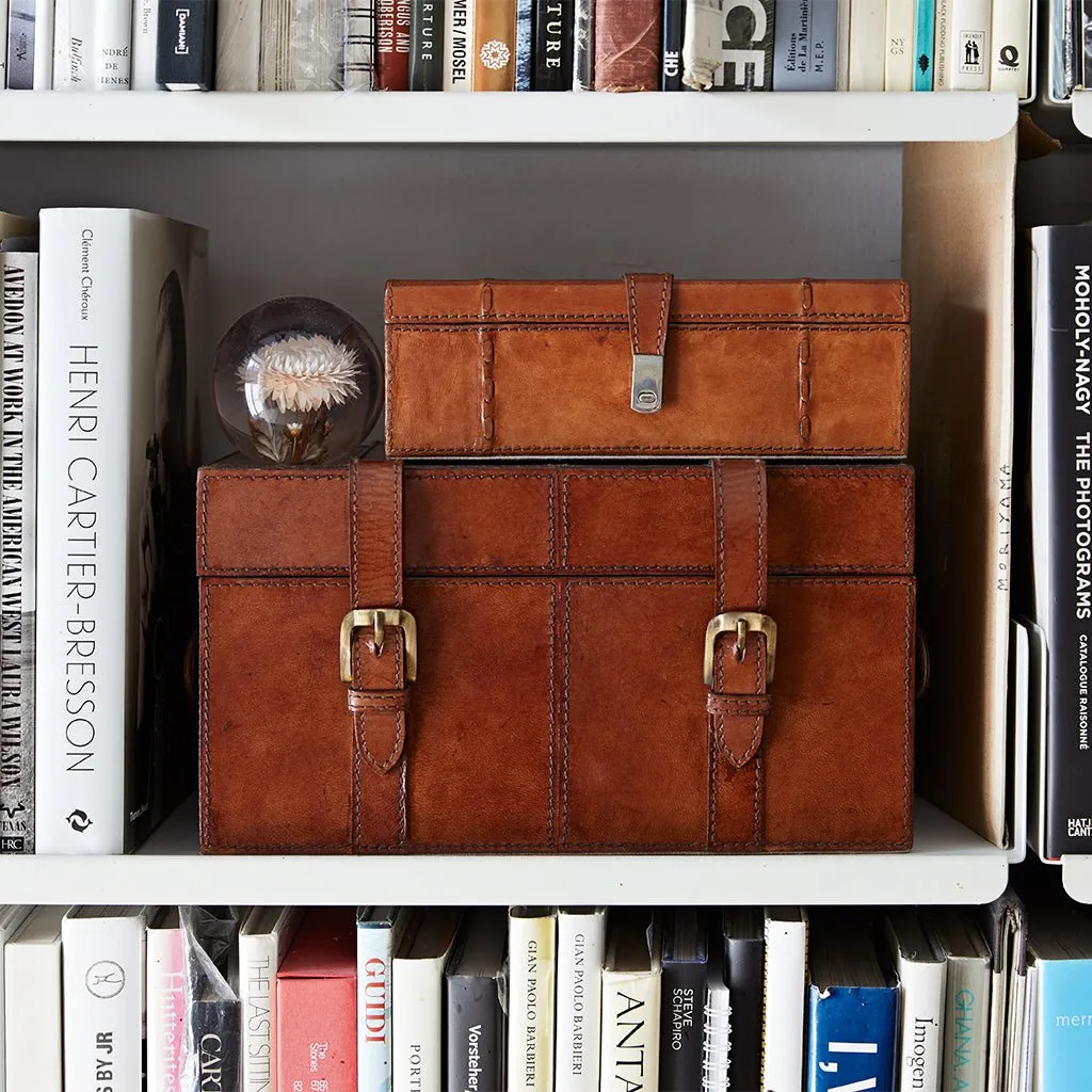 Leather Keepsake Trunk