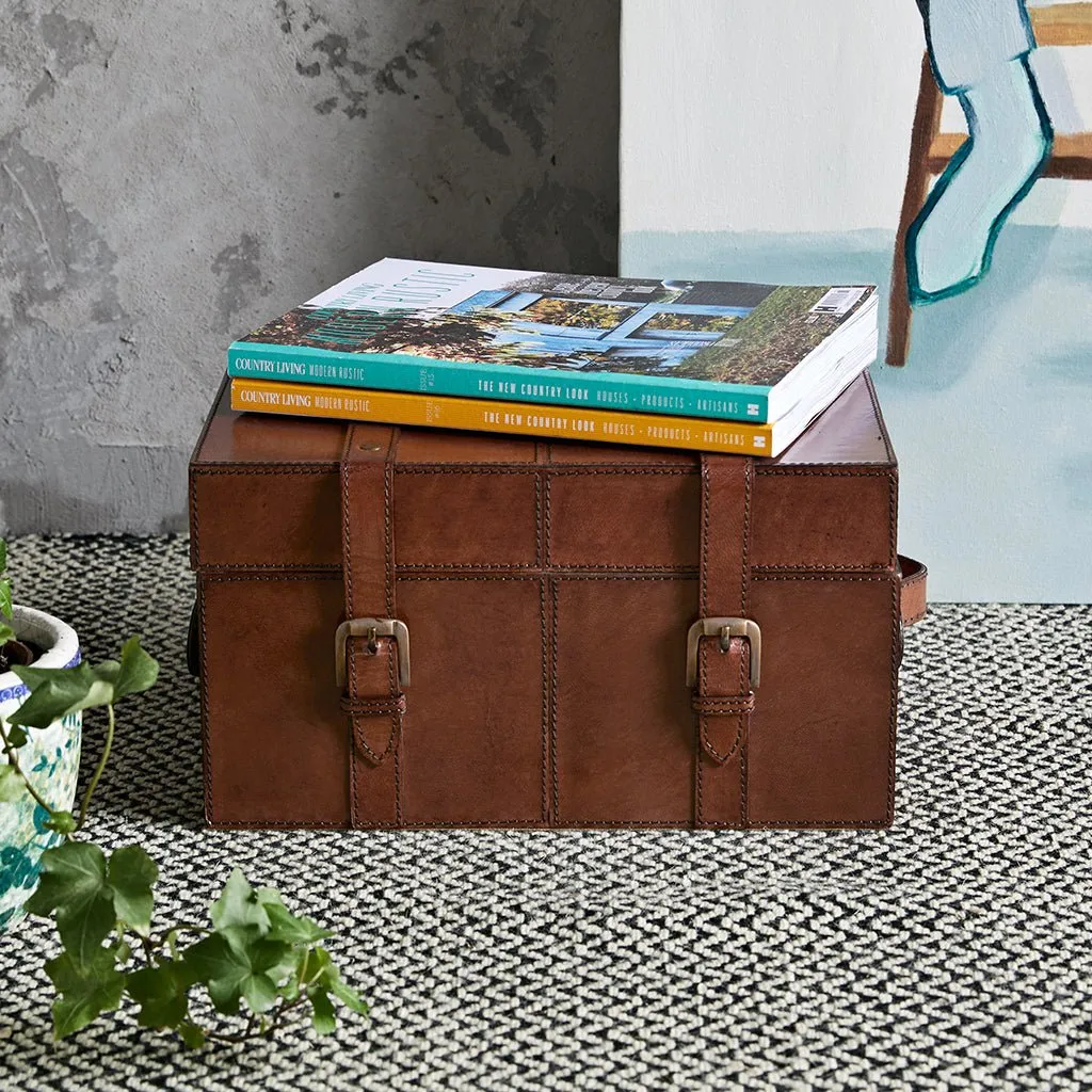 Leather Keepsake Trunk