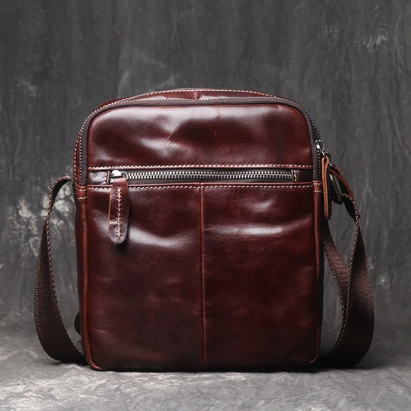 Leather Shoulder Bag For Men,Leather Shoulder Bag Message Bag Casual Cross Body Bag