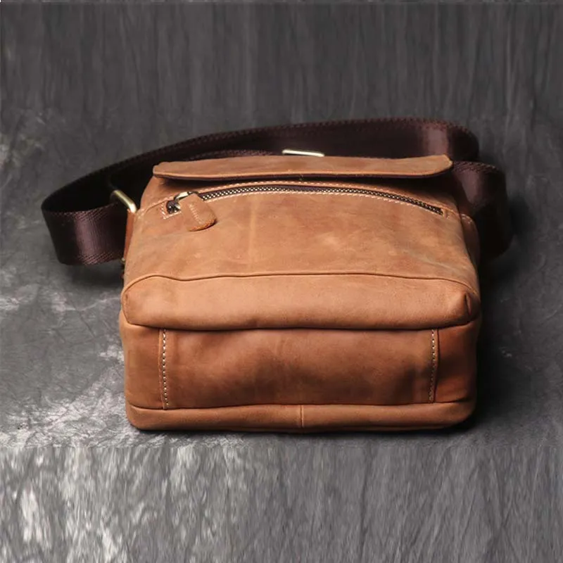 Leather Shoulder Bag For Men,Leather Shoulder Bag Message Bag Casual Cross Body Bag