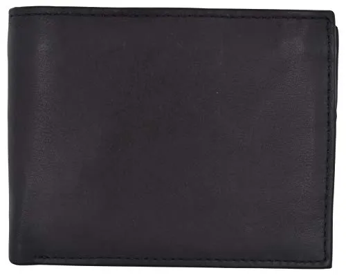 Leather Wallets for Men RFID Blocking Bifold Wallet Center Flap ID Window Ultra Strong Stitching Extra Capacity