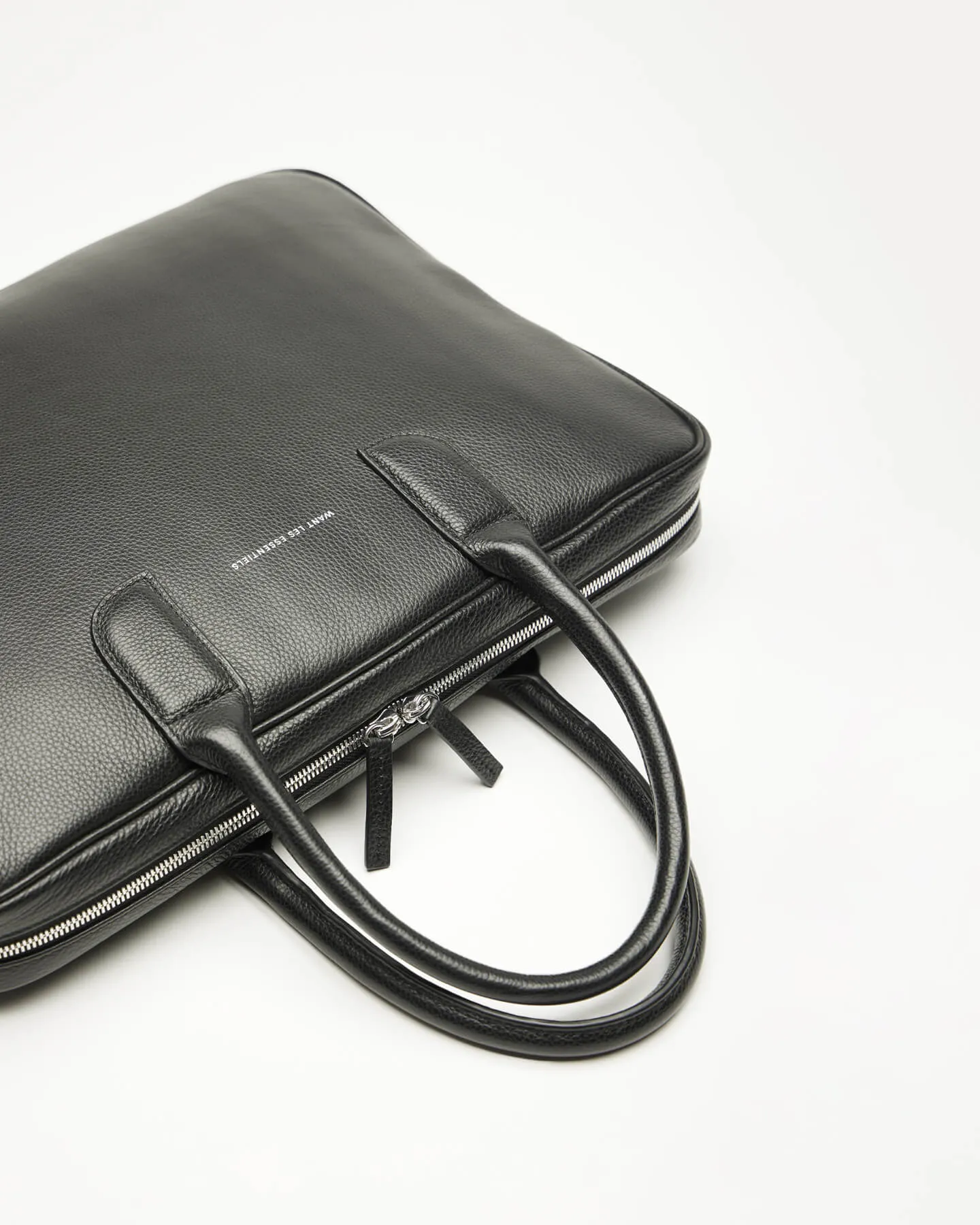 Lesage Pebble-Grained Leather Computer Bag