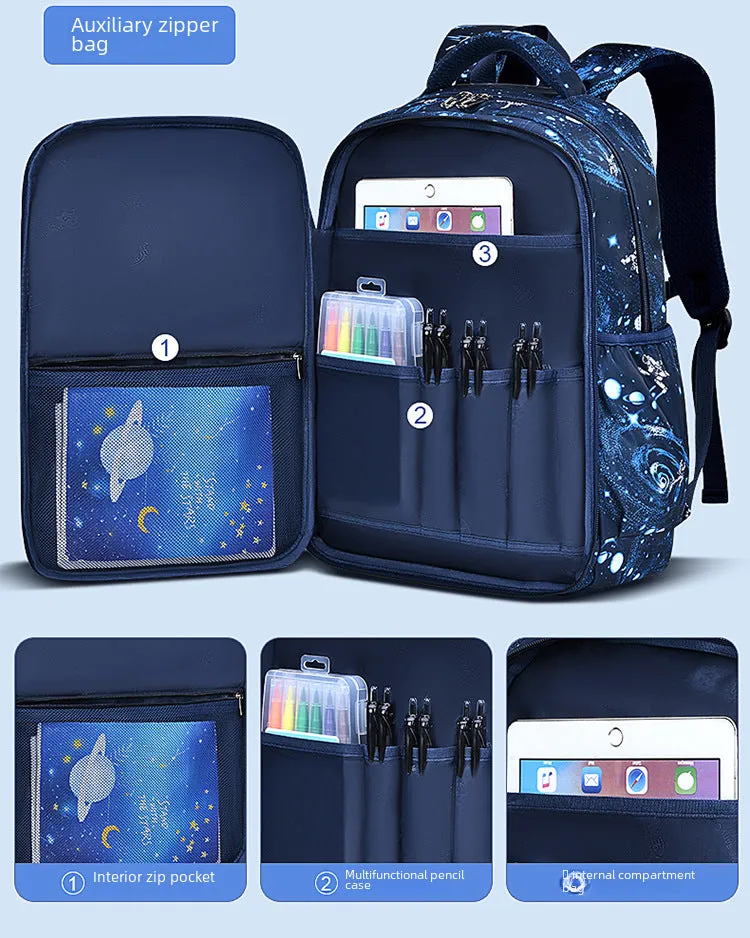 Lightweight Side Refrigerator Type Schoolbag for Elementary Students