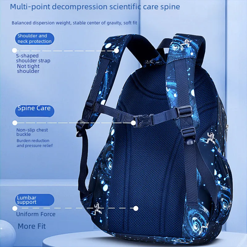 Lightweight Side Refrigerator Type Schoolbag for Elementary Students