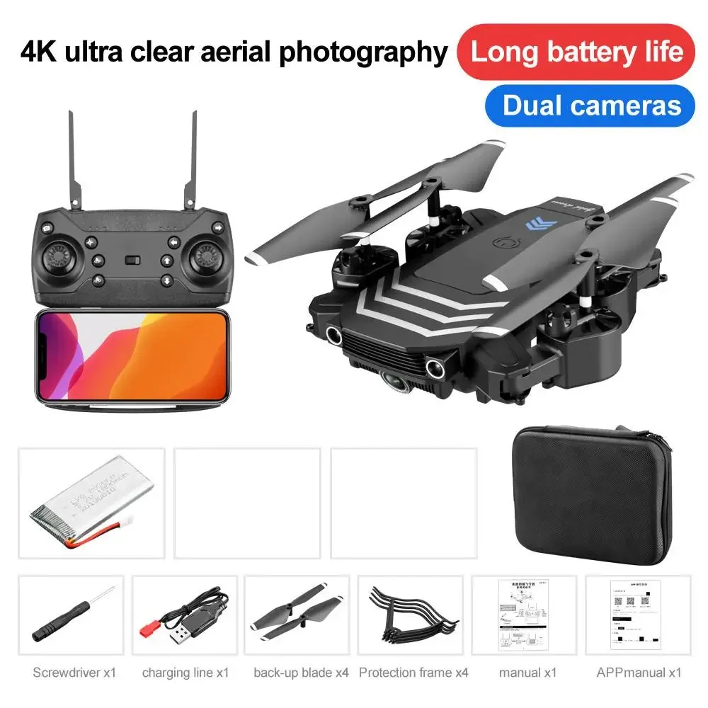 LSRC Adults 4K Drone, Kid Video Camera RC Aircraft, Birthday Gifts for