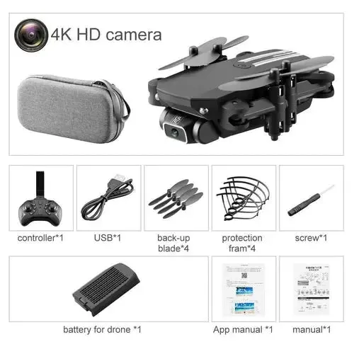 LSRC Adults 4K Drone, Kid Video Camera RC Aircraft, Birthday Gifts for