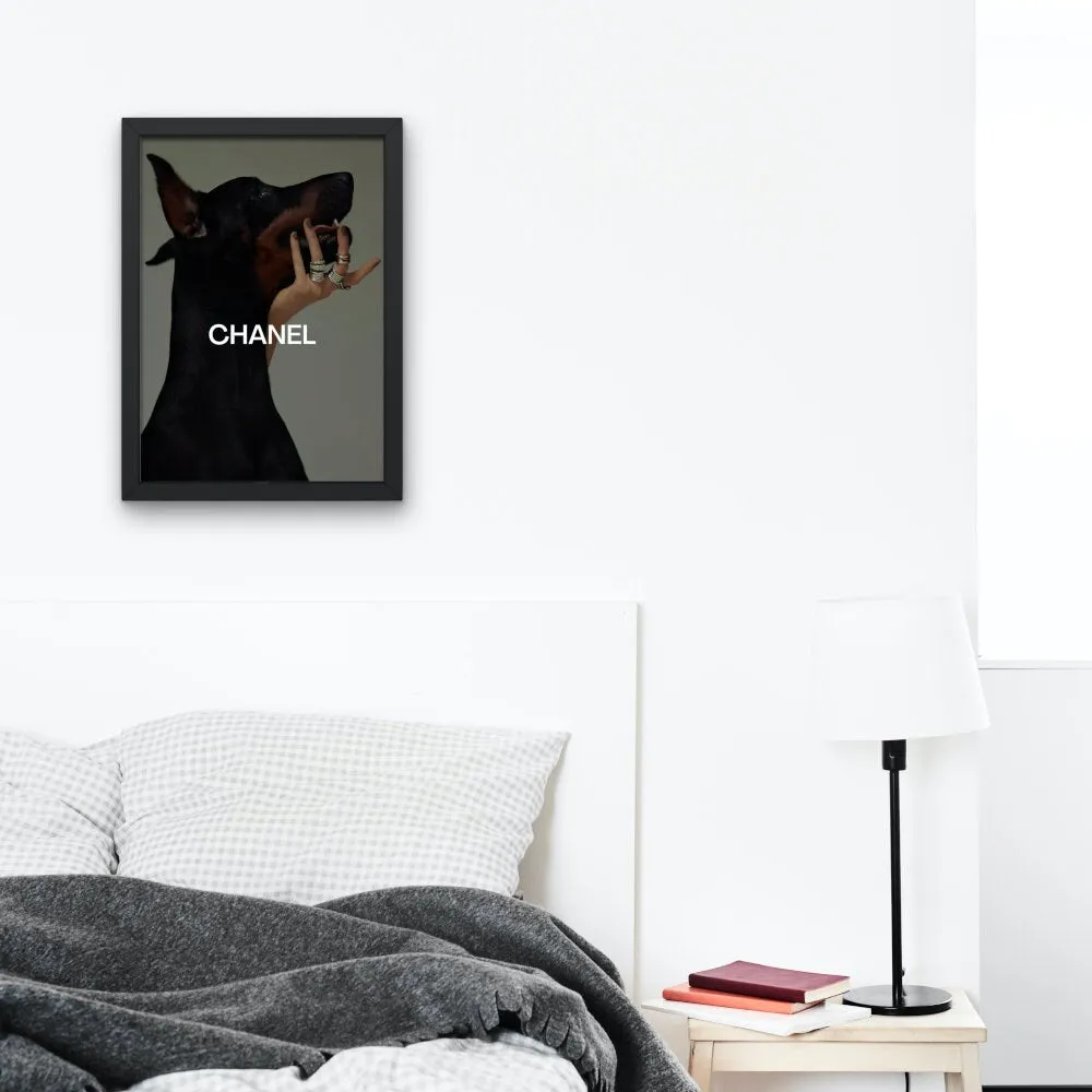 Luxury Fashion Doberman Poster PRINTABLE ART, Designer Wall Art, Digital Luxury Fashion Wall Art, Designer Dog Print, Doberman Poster, Hypebeast