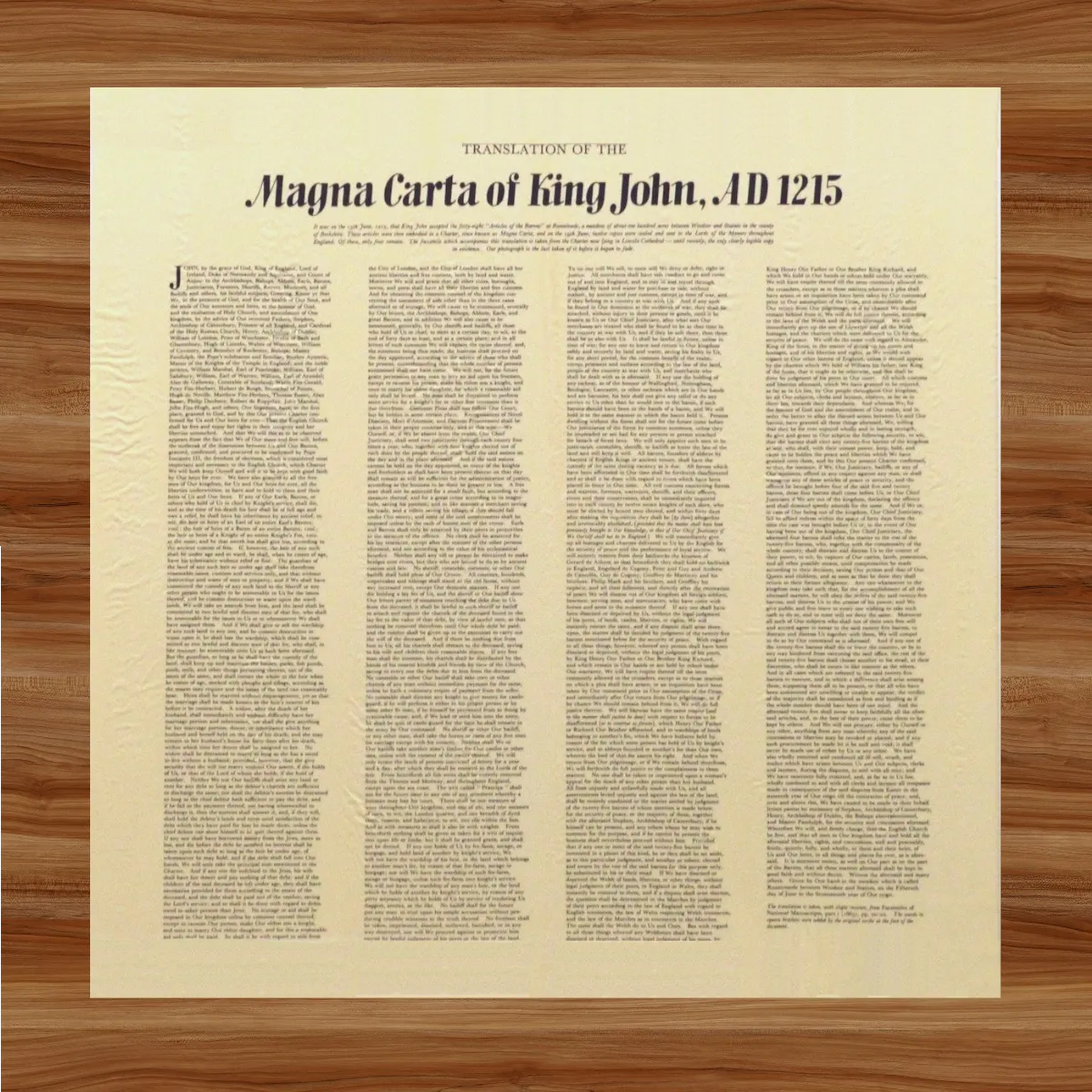 Magna Carta English Translation