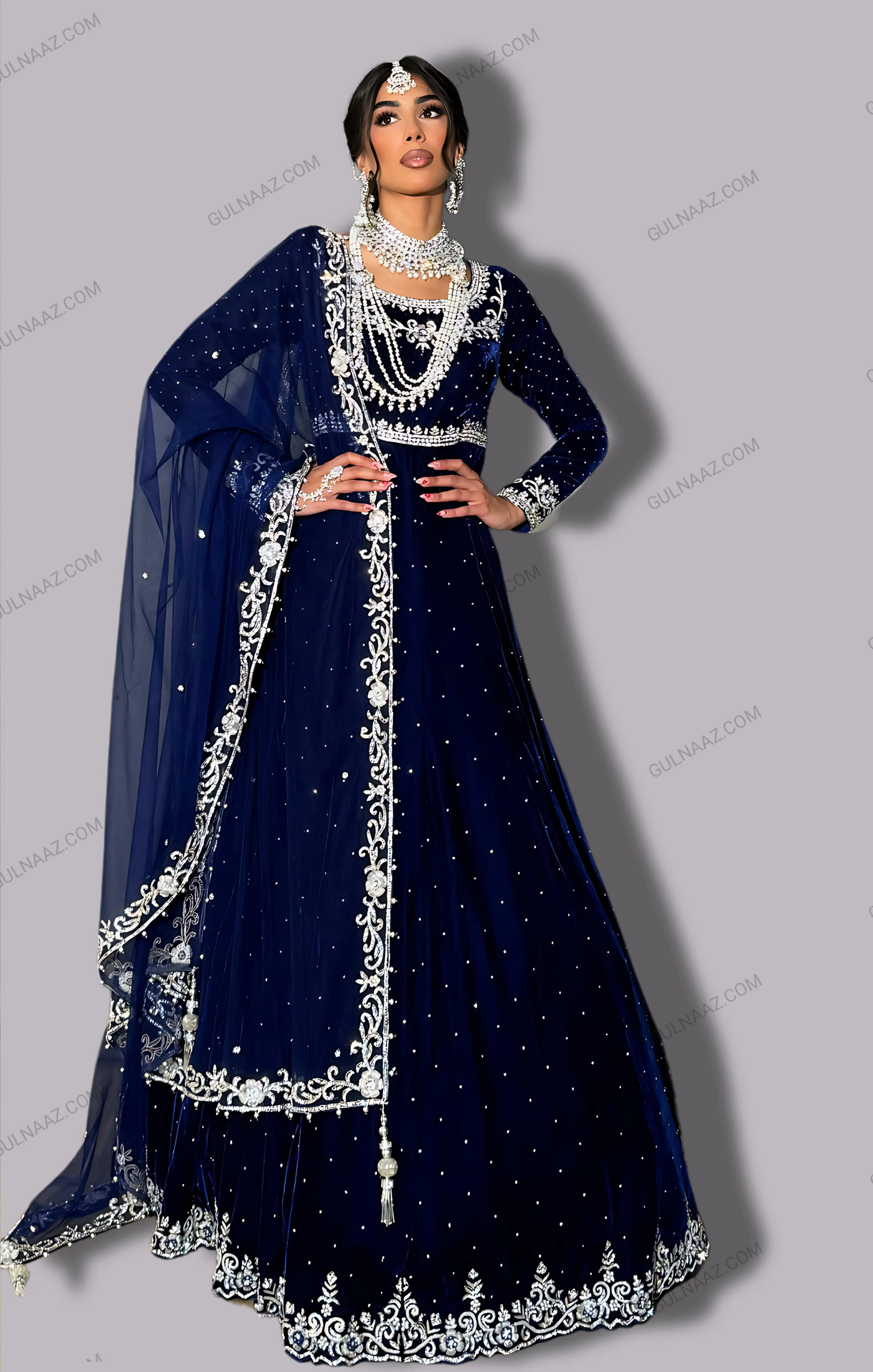 Manahil Velvet Gown