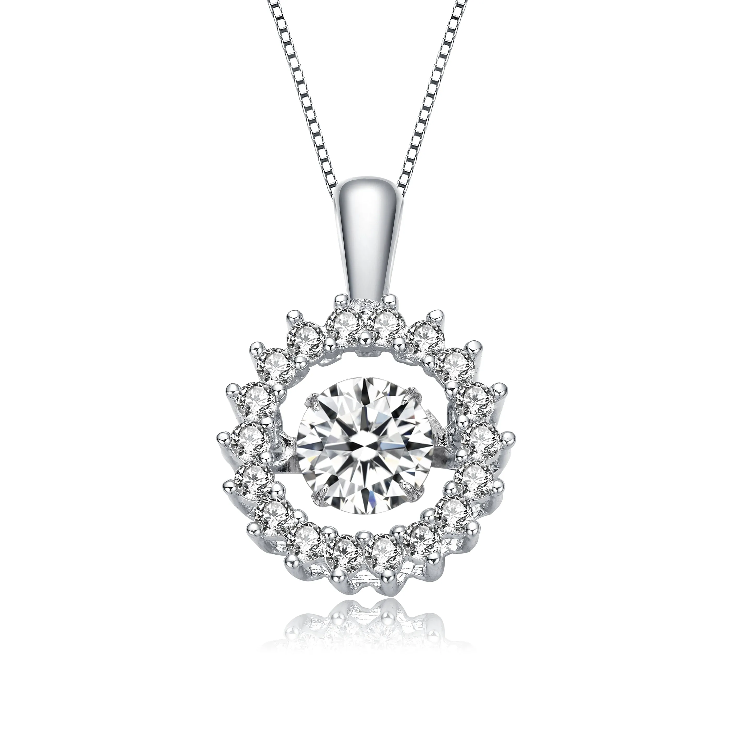 Marie Soleil Halo Pendant Necklace