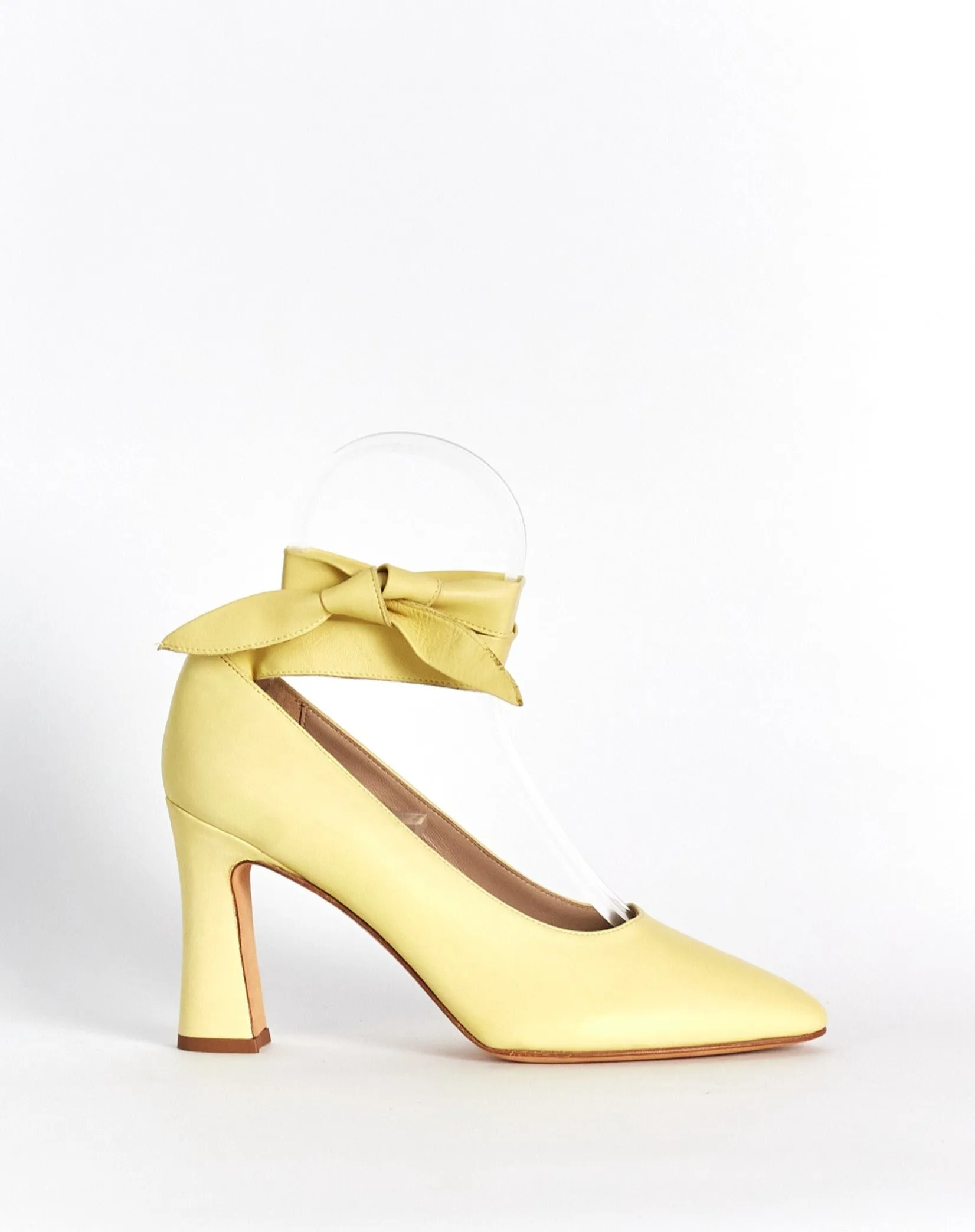 Maryam Nassir Zadeh 'bertrand' leather tie pumps, yellow, 38.5