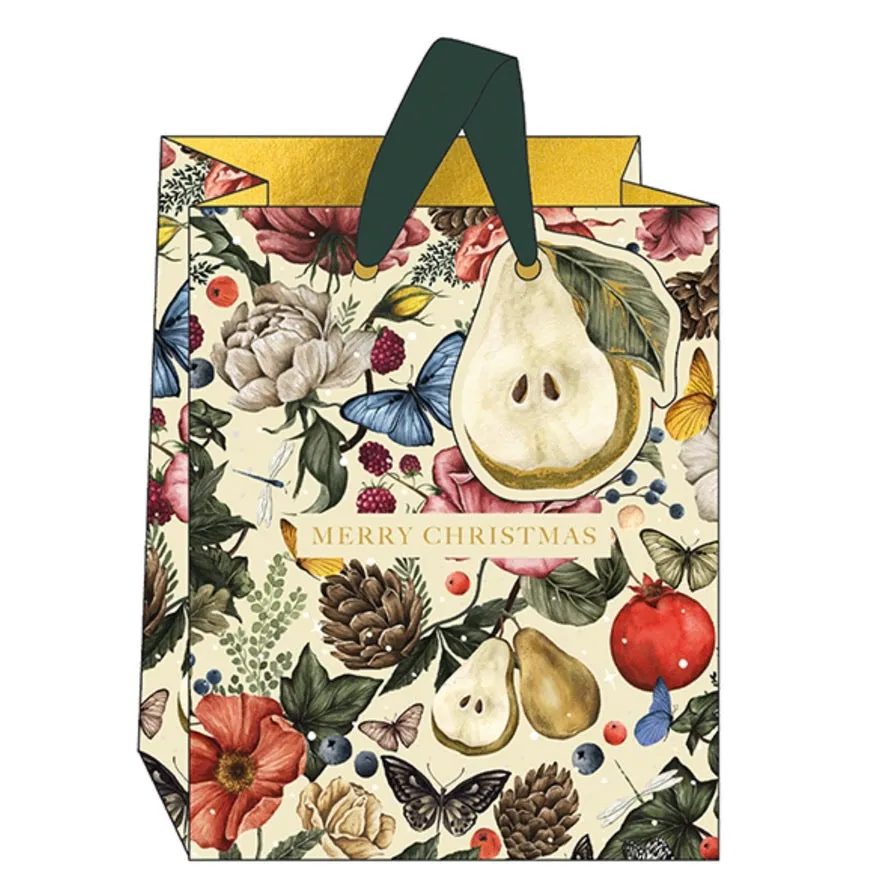 Medium Fruit and Flower Christmas Gift Bag