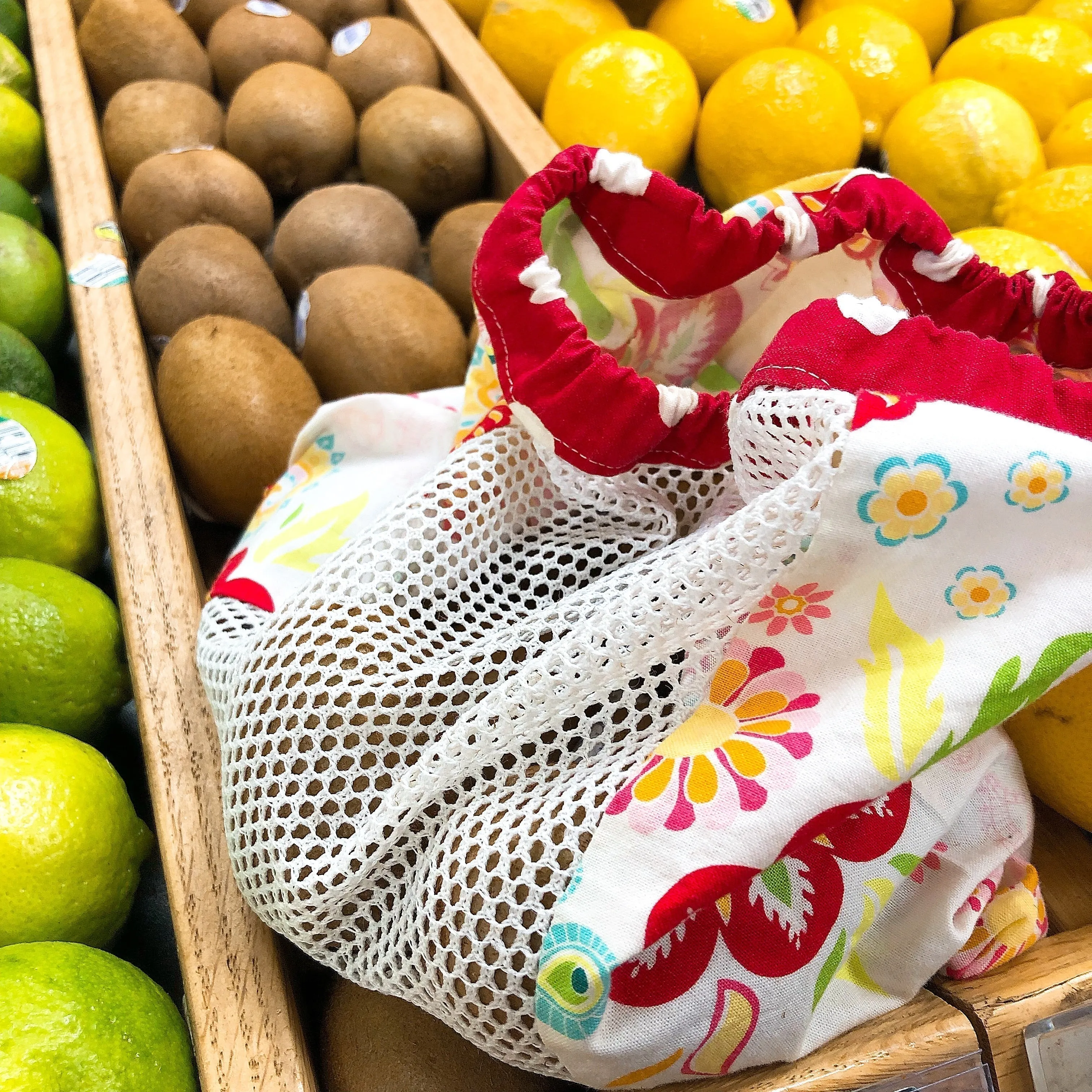 Medium Produce Bag Quatrefoil