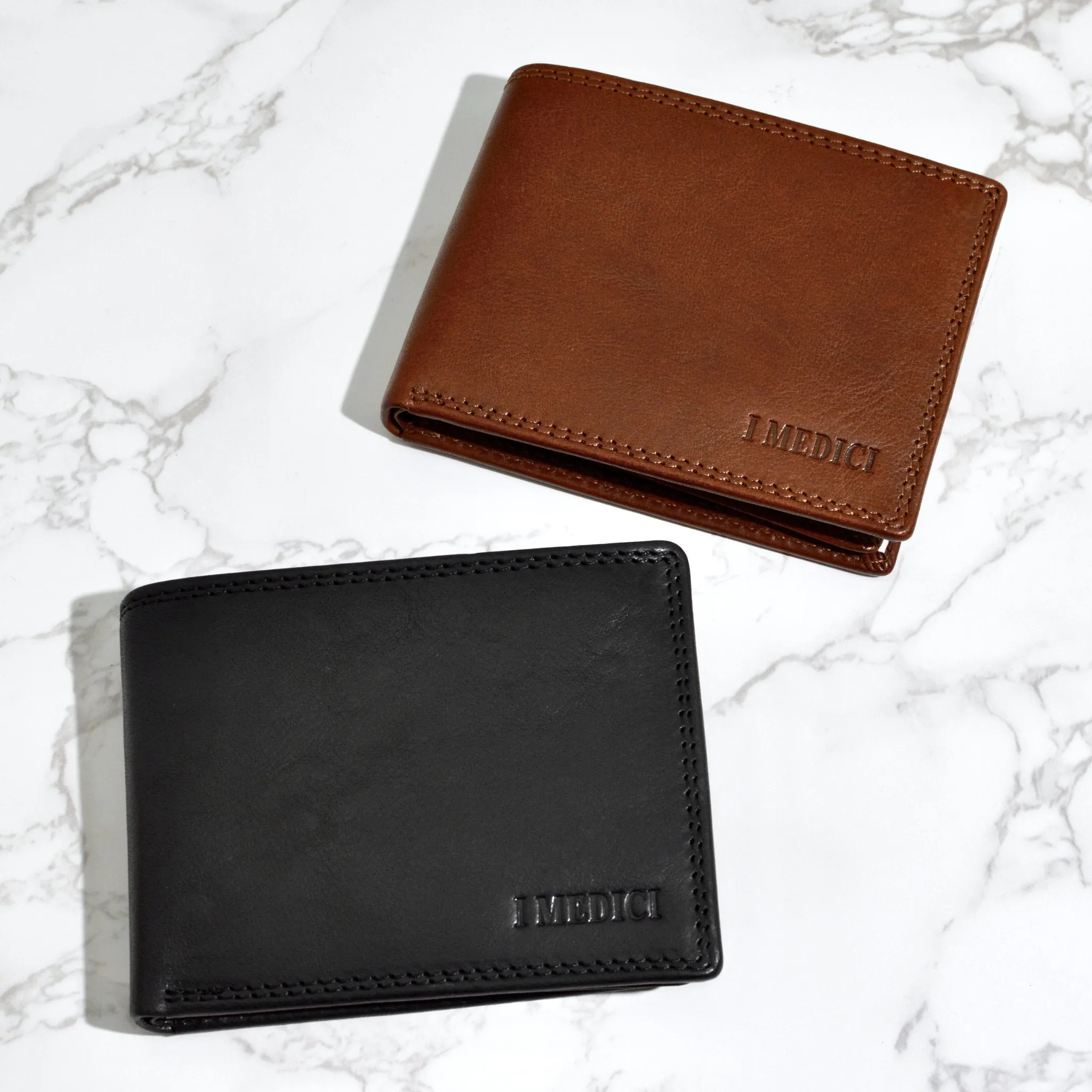 Men's Italian Leather Bi-Fold Wallet