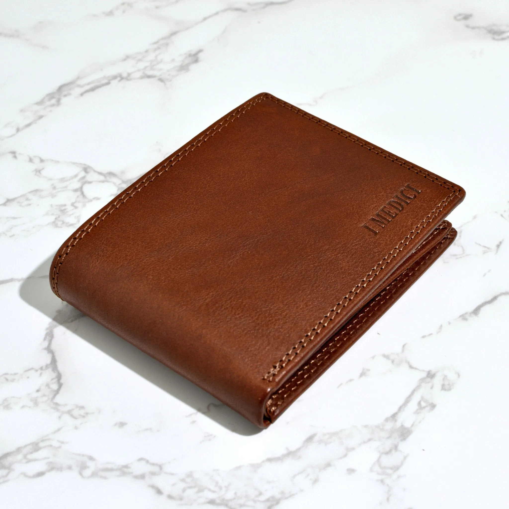 Men's Italian Leather Bi-Fold Wallet