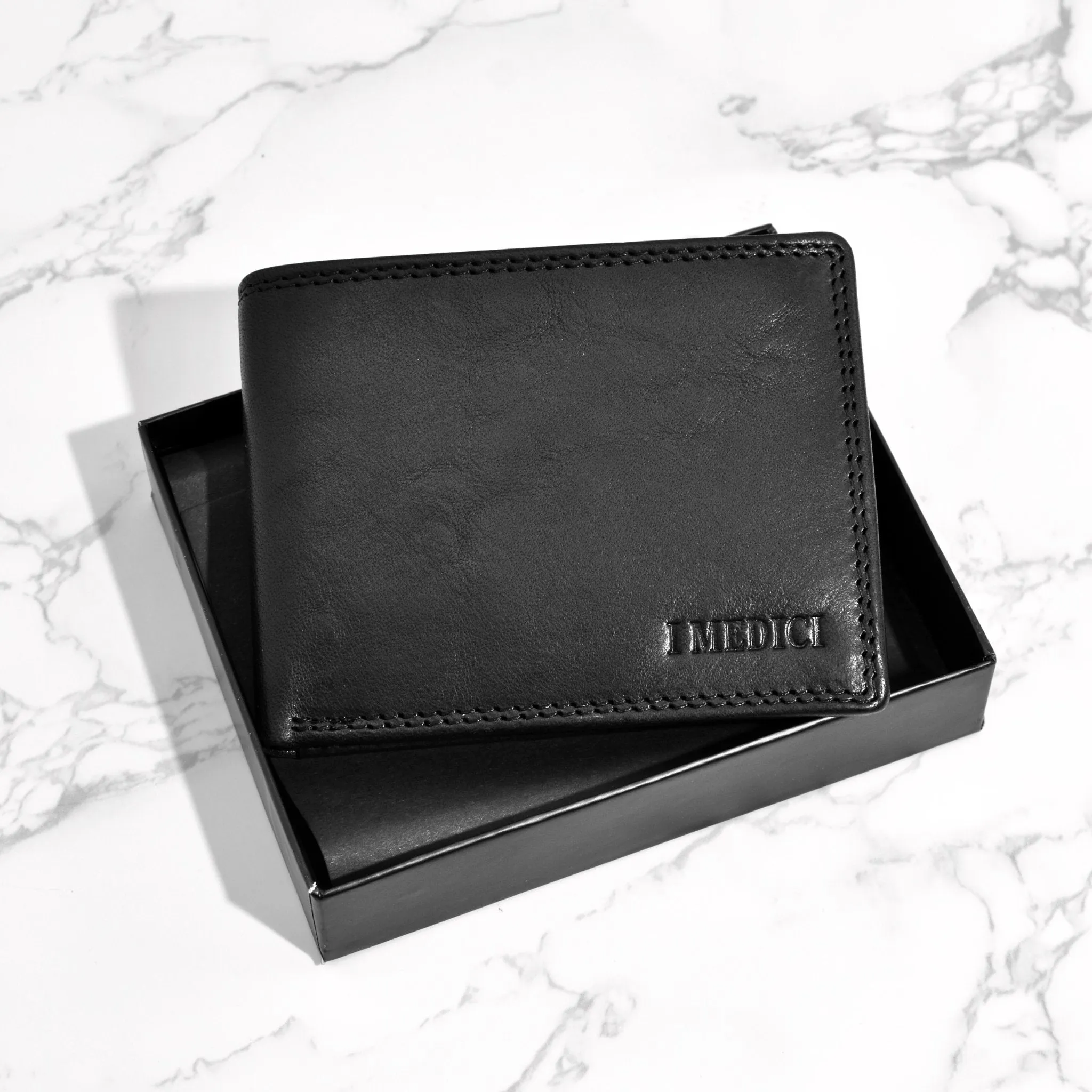 Men's Italian Leather Bi-Fold Wallet