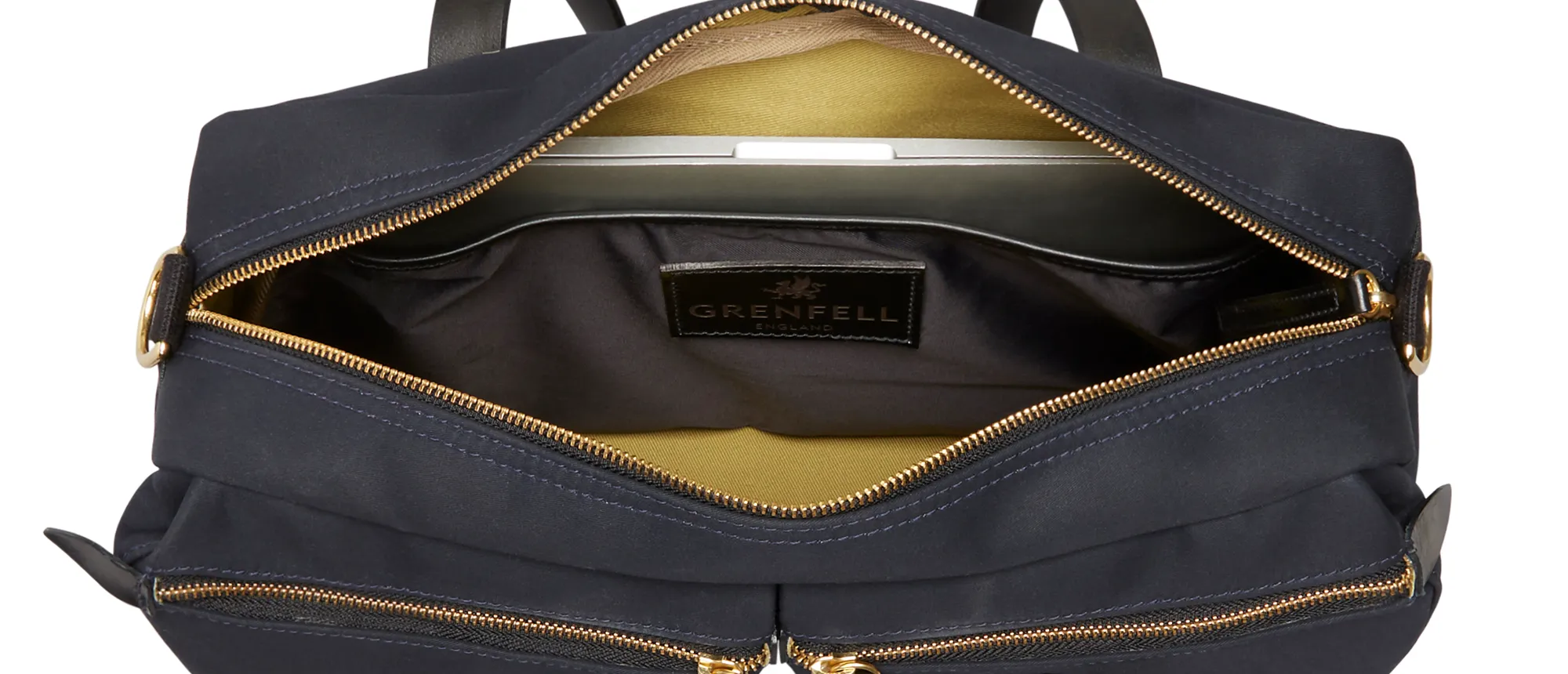 Messenger Bag in Grenfell Cloth Navy