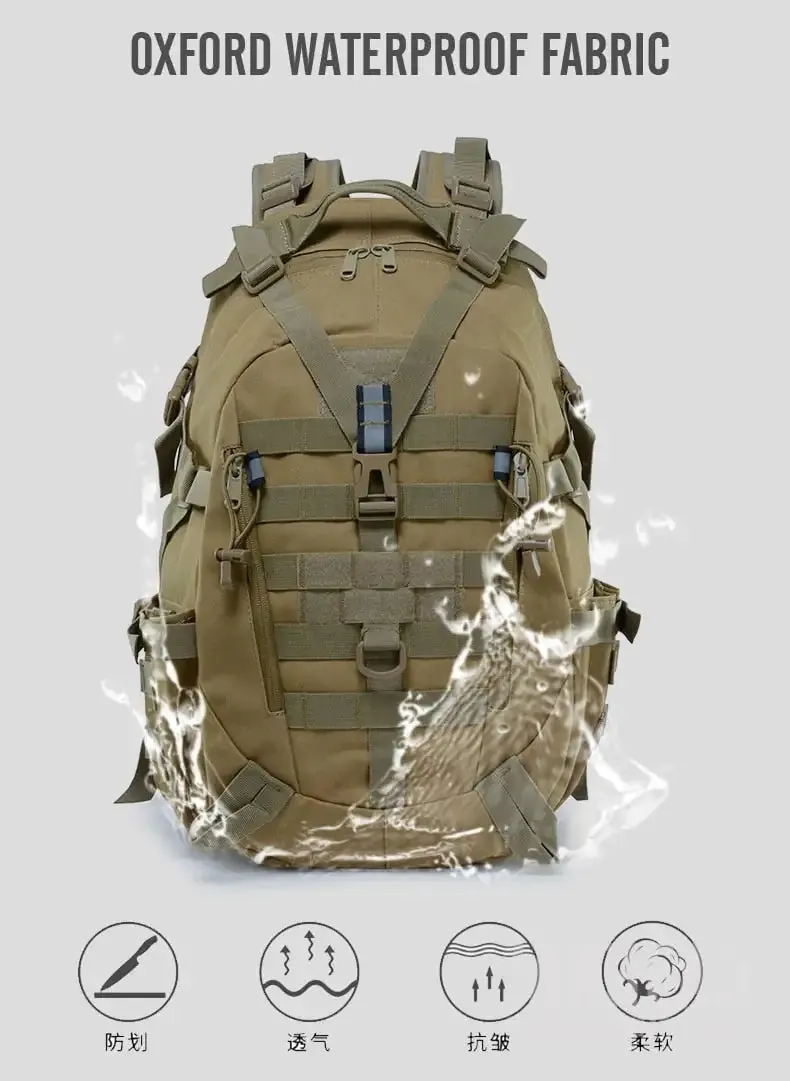 Military Backpack-Waterproof Hiking Survival Reflective Bag