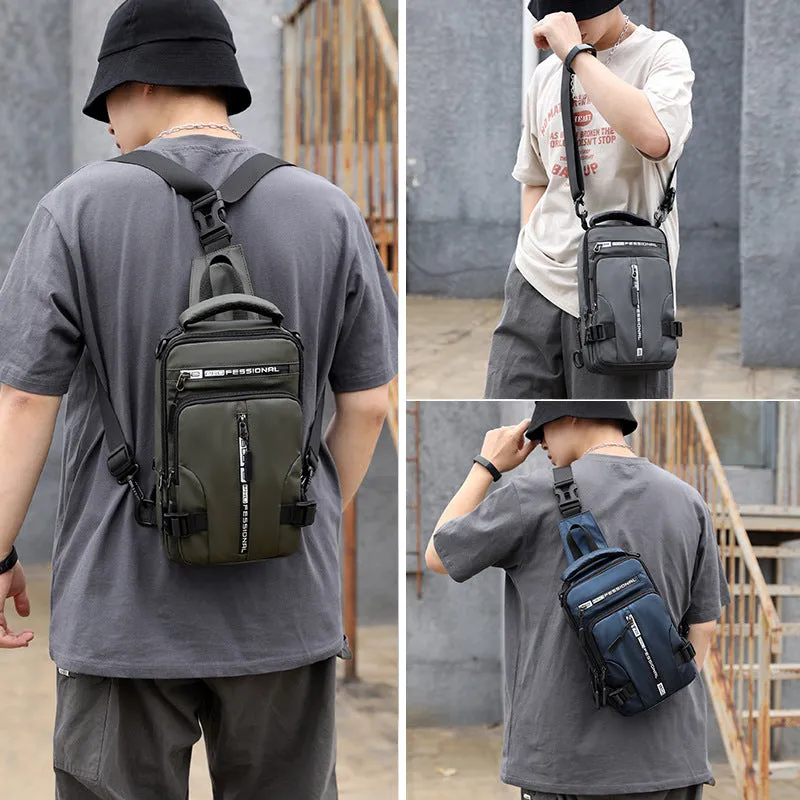 Mini Back Pack - Crossbody Bags Men Multifunctional Backpack Shoulder Chest Bags